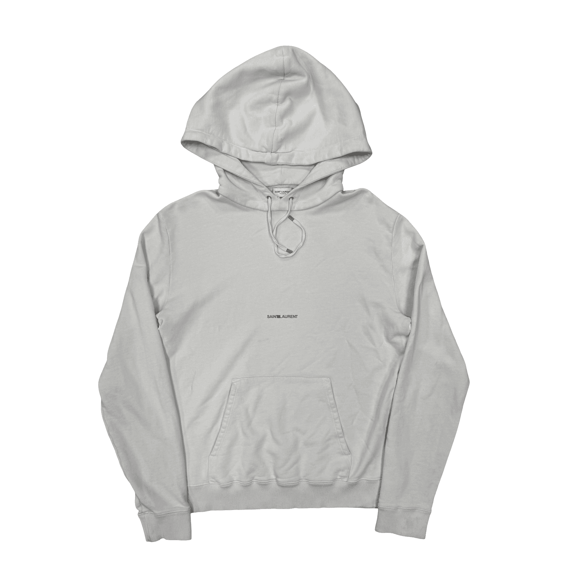Saint Laurent Logo Print Hoodie Grey — photo 1 of 2
