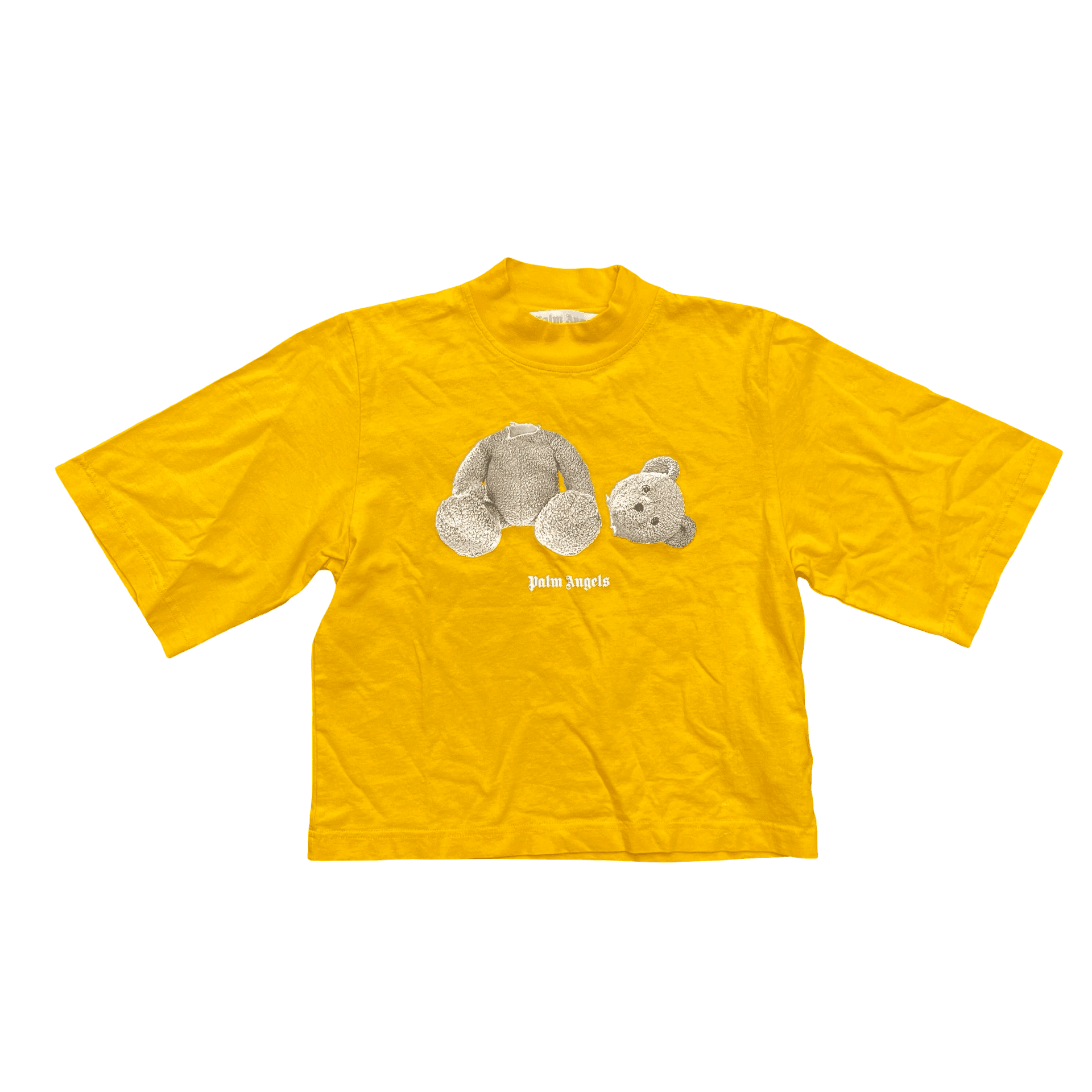 Palm Angels Bear Cropped T-shirt Ochre Yellow