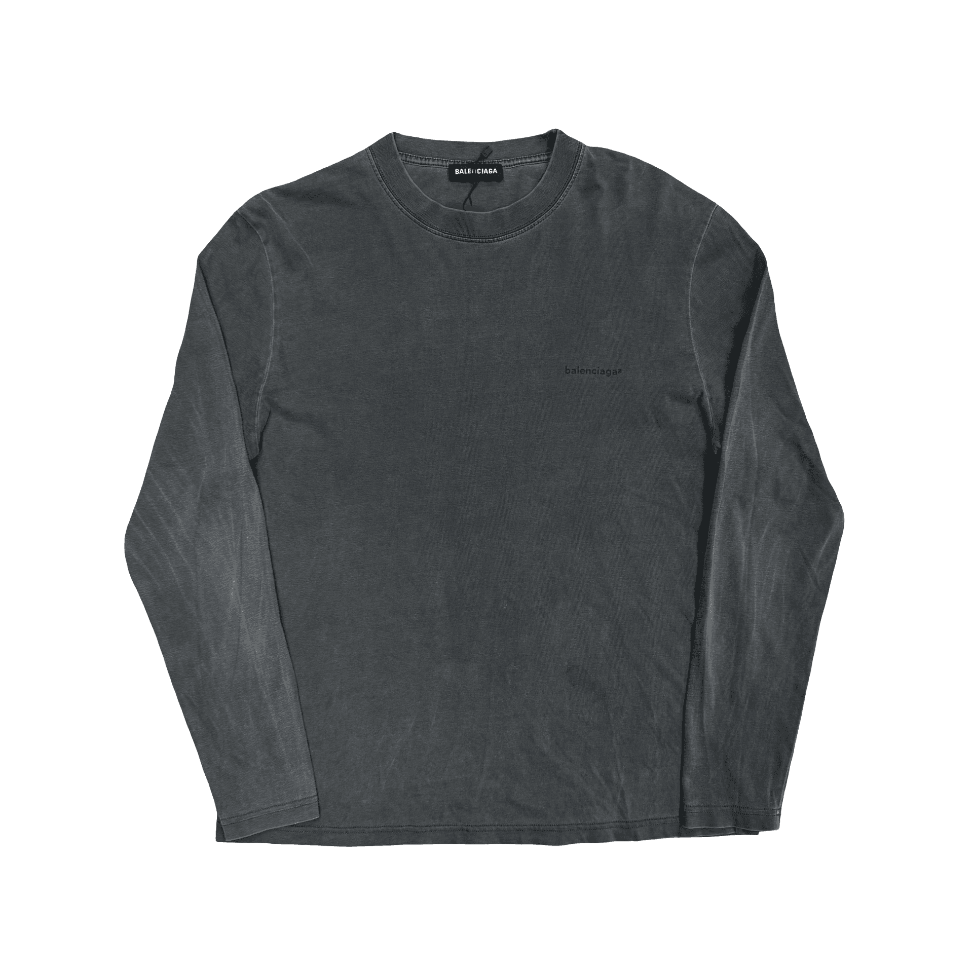 Balenciaga Logo L/S T-Shirt Gray — photo 1 of 2
