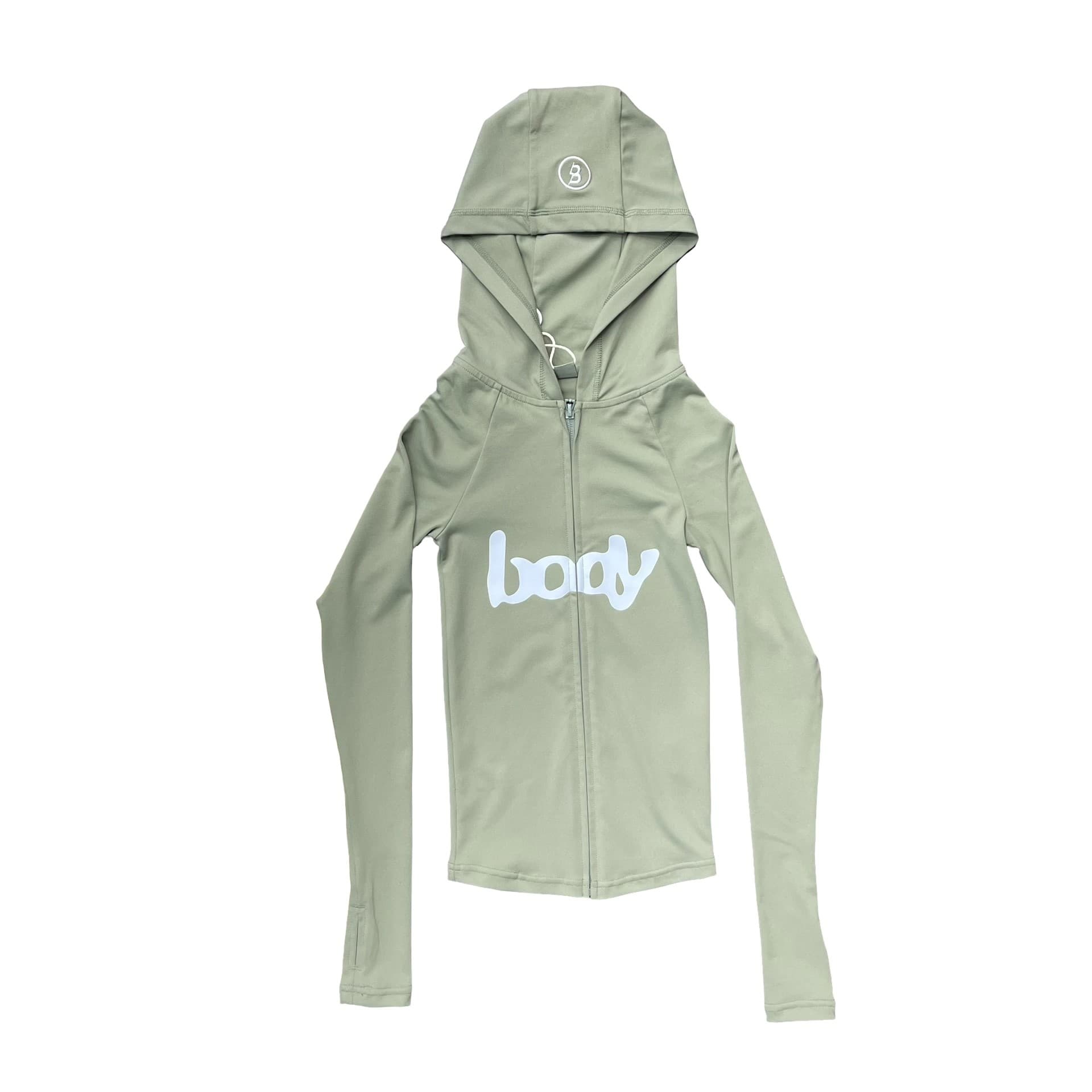 Body By Raven Basic 2.0 Zip Up Hoodie Olive Green — photo 1 of 4