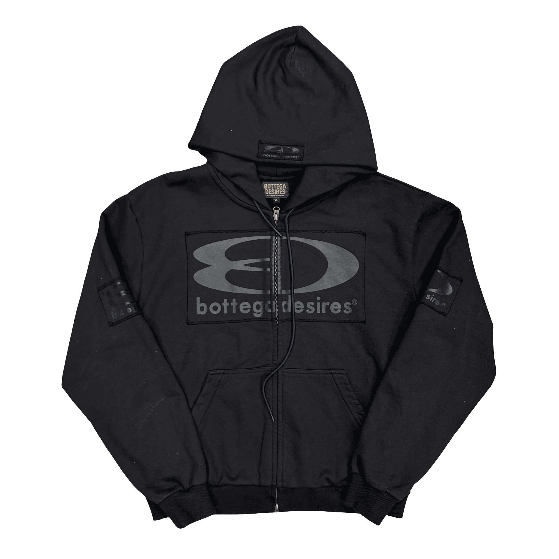 Bottega Desires Tech Zip Up Hoodie Black — photo 1 of 2