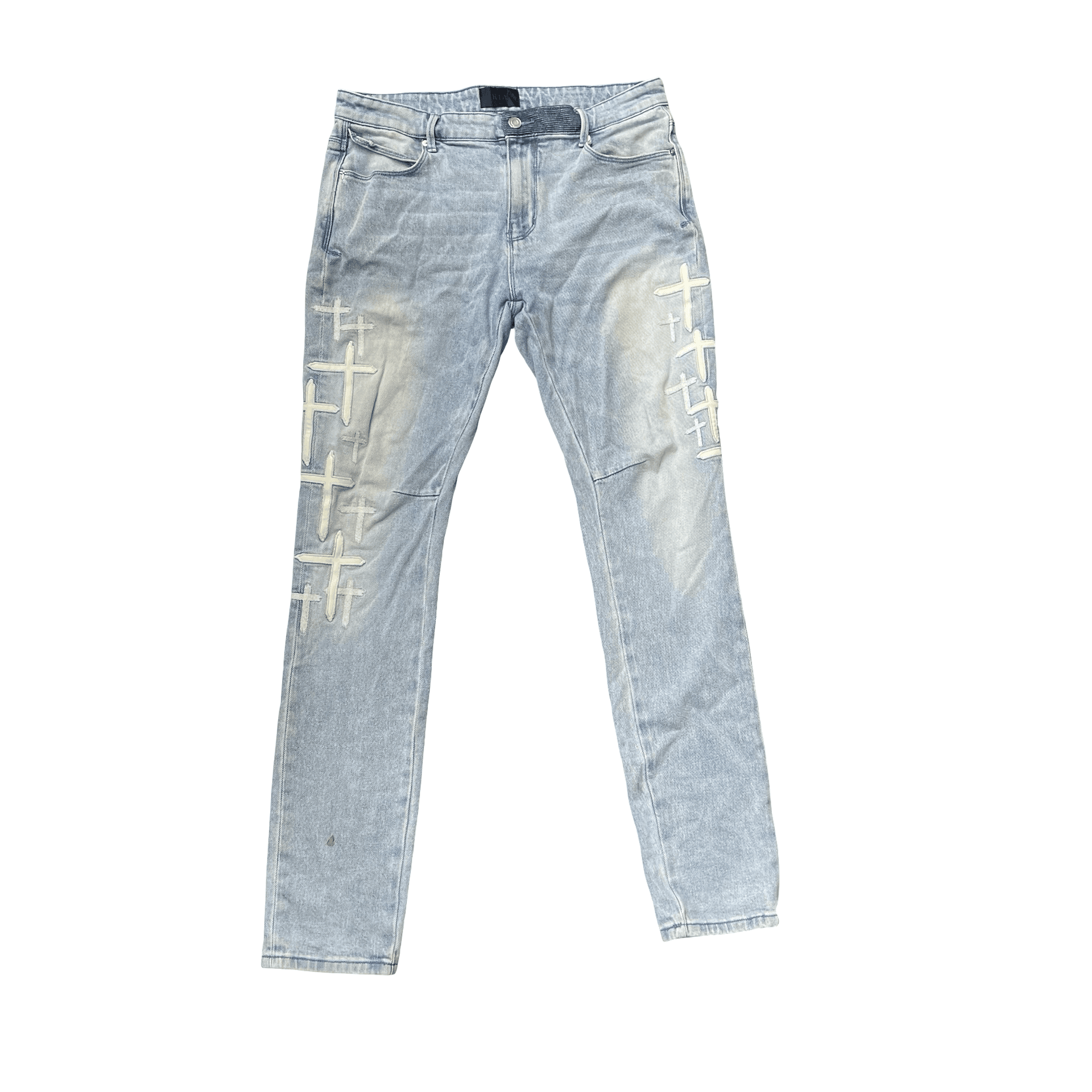 RTA Bryant Skinny Jeans Coastal Drift Cross Patch — photo 1 of 2