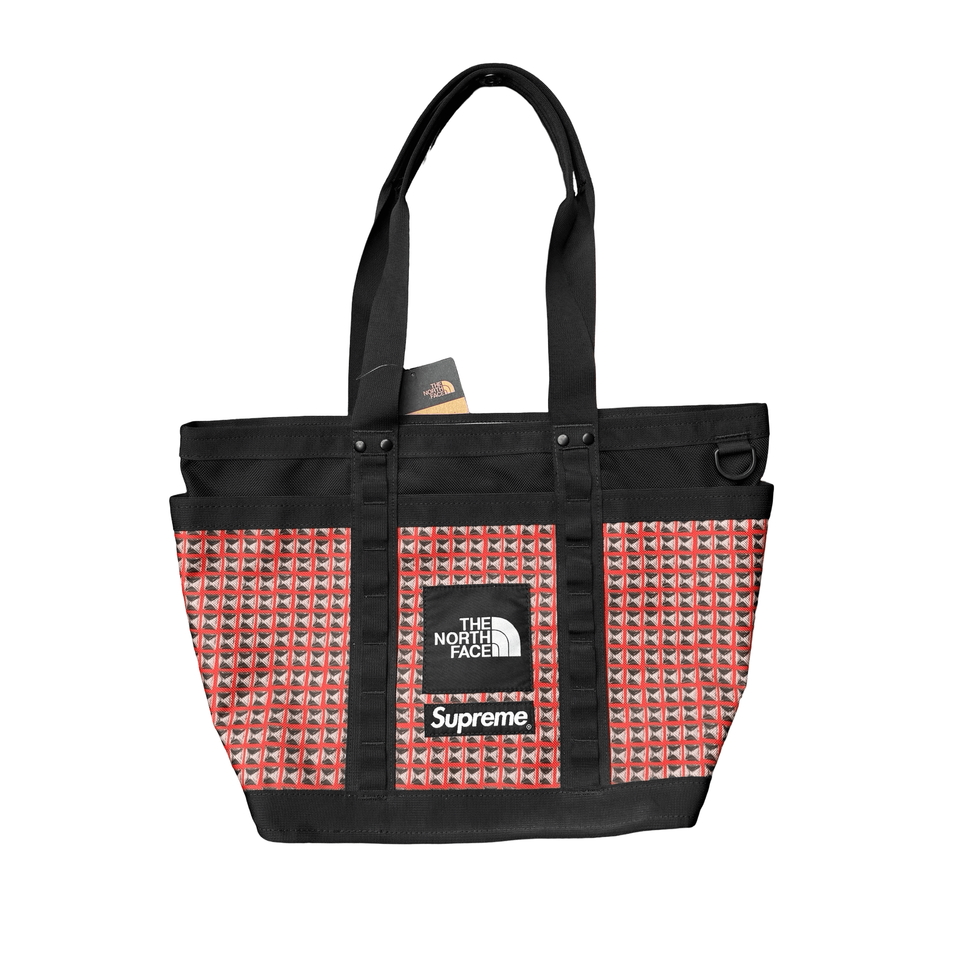 Supreme x TNF Studded Explore Utility Tote Red