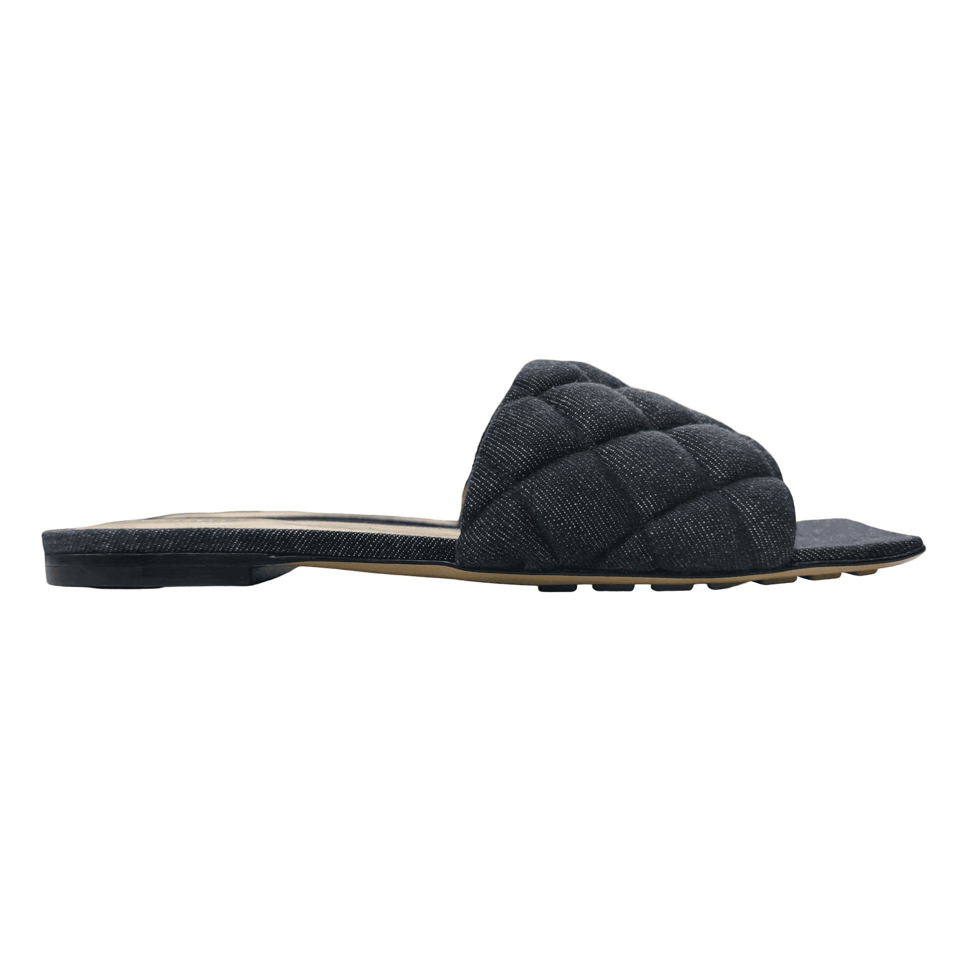 Bottega Veneta Matelasse Padded Sandals Denim