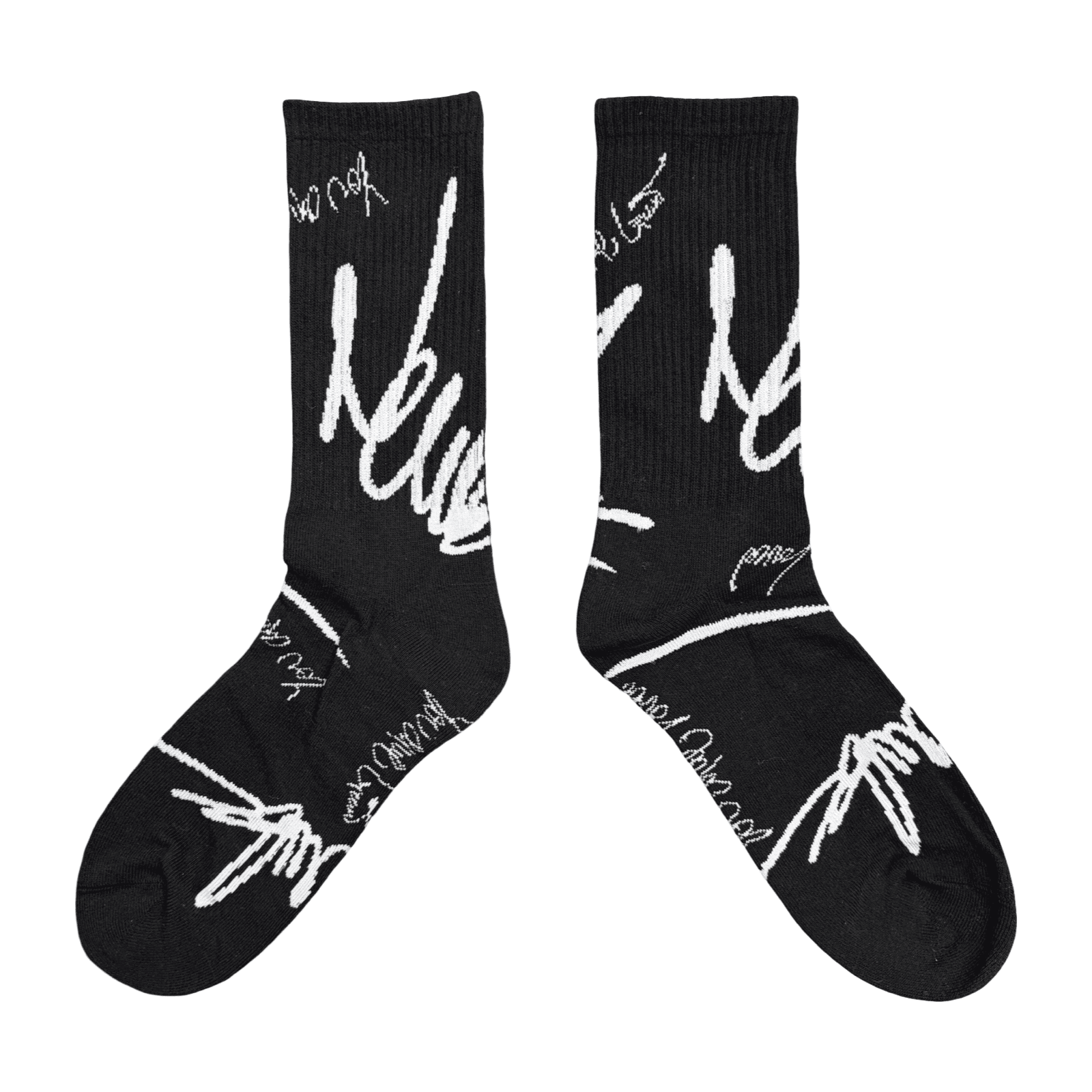 New Yrrk Logo Crew Socks Black White — photo 1 of 2