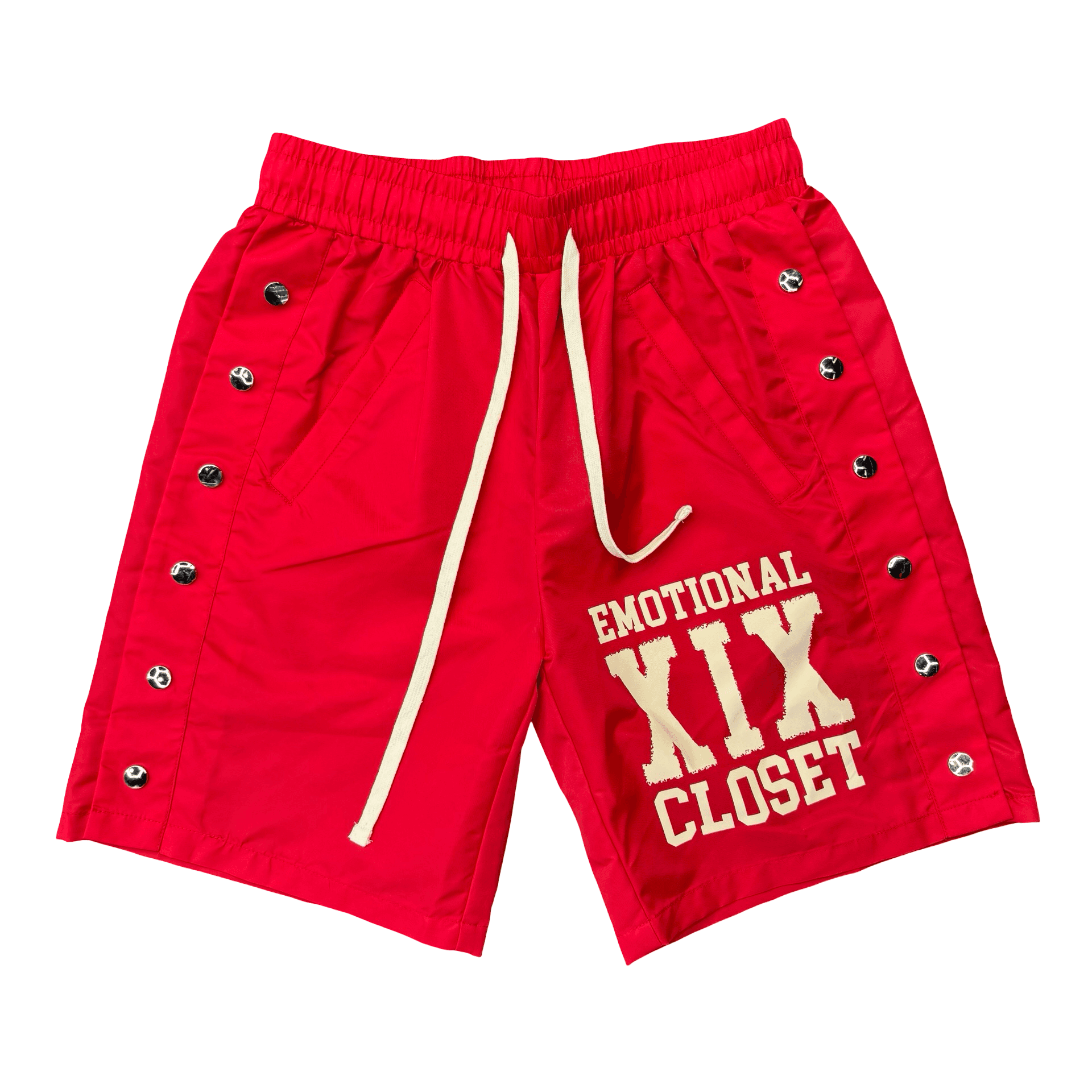 Mixed Emotions Backyard Nylon Shorts Red