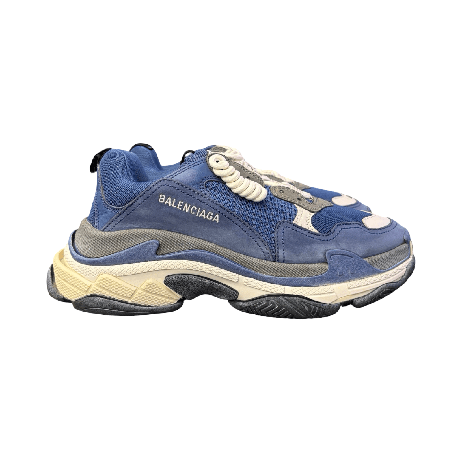 Balenciaga Triple S Navy Blue Curly Lace Low Top — photo 1 of 7