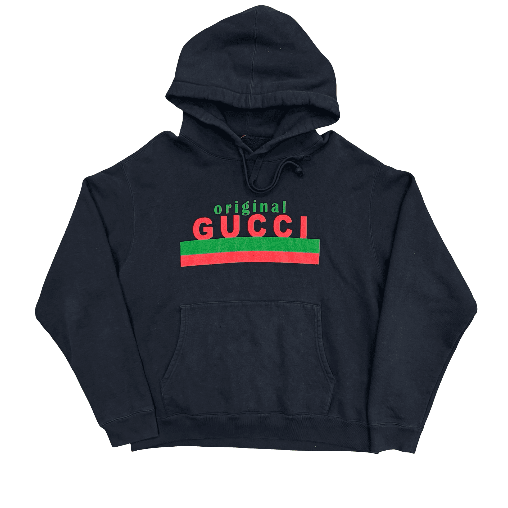 Gucci Original Graphic Print Logo Hoodie Black
