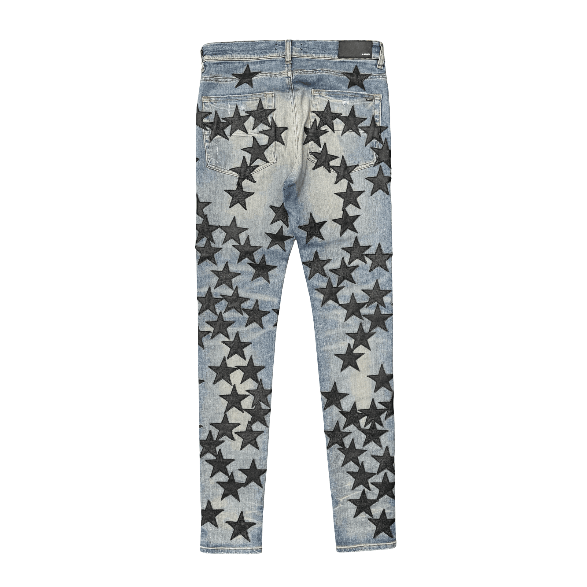 Amiri Chemist Black Leather Star Jeans Black — photo 1 of 2