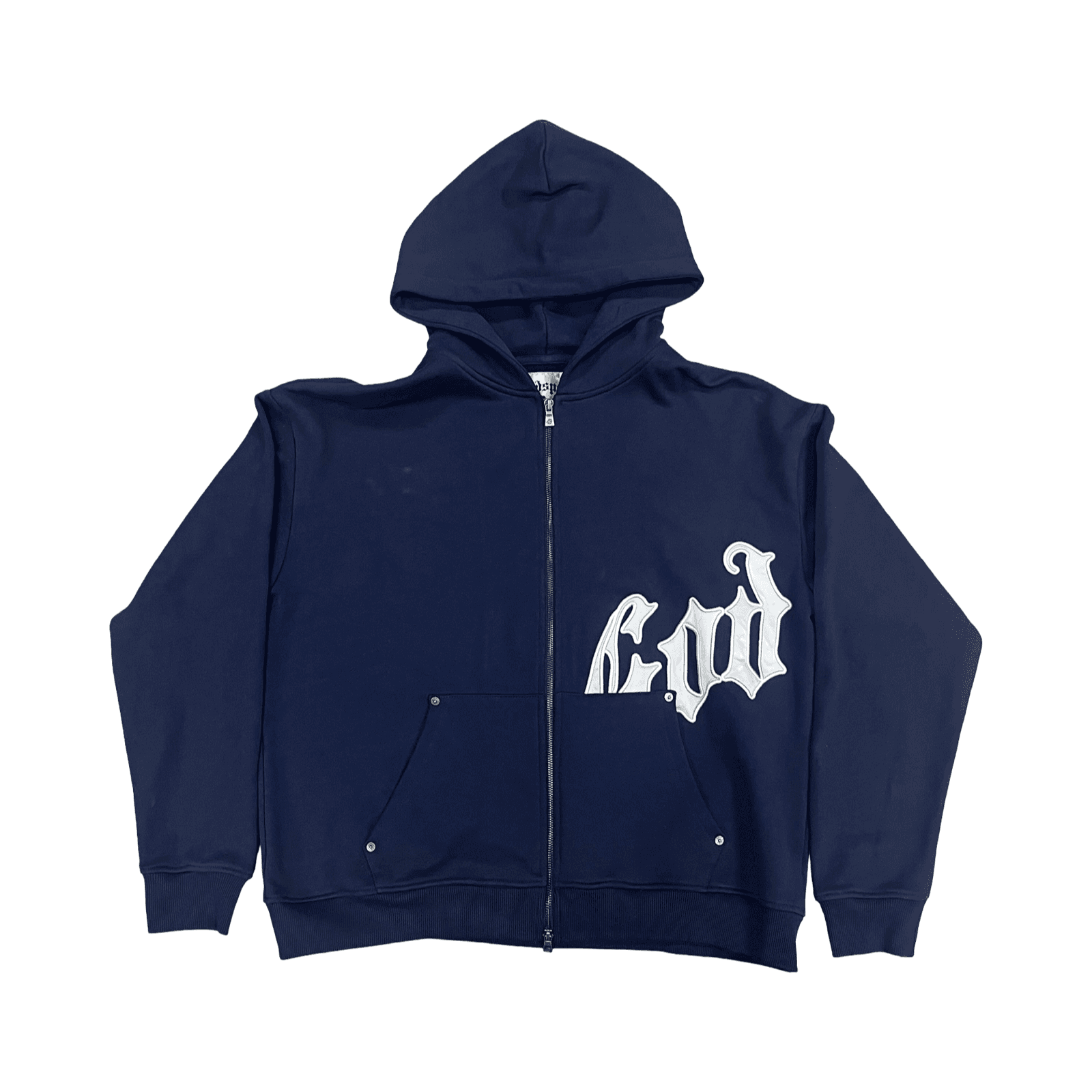 Godspeed OG Logo V2 Zip Up Hoodie Navy/Sliver — photo 1 of 2