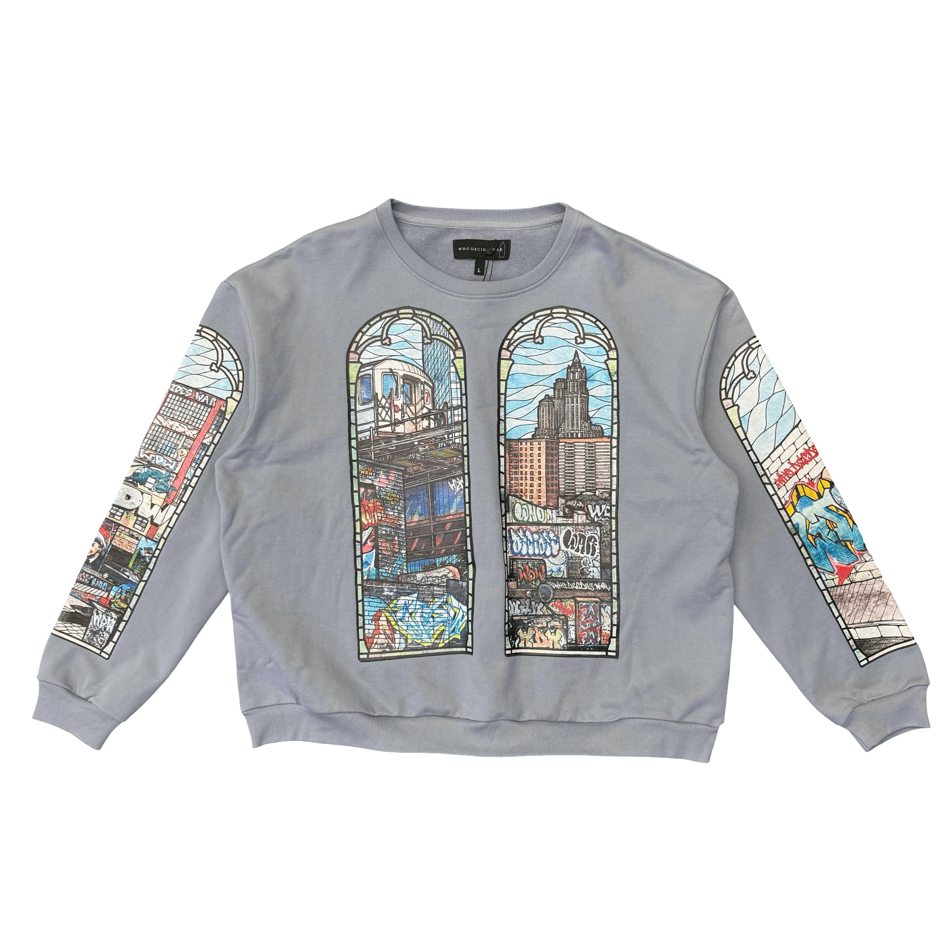 WDW Politics As Usual Crewneck Sweatshirt Blue — photo 1 of 2