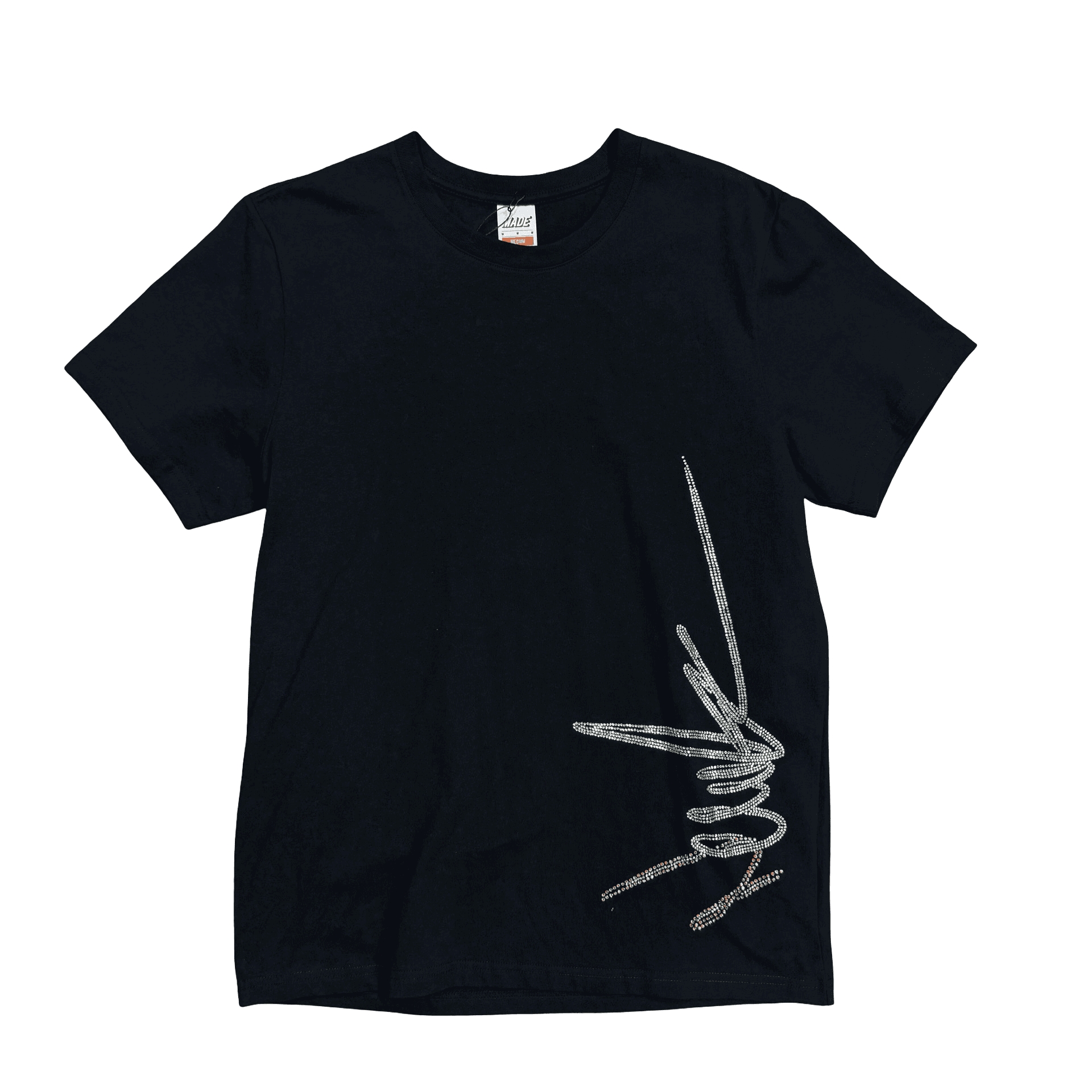 New Yrrk White Yellow Crystal Side Logo T-Shirt Black — photo 1 of 2