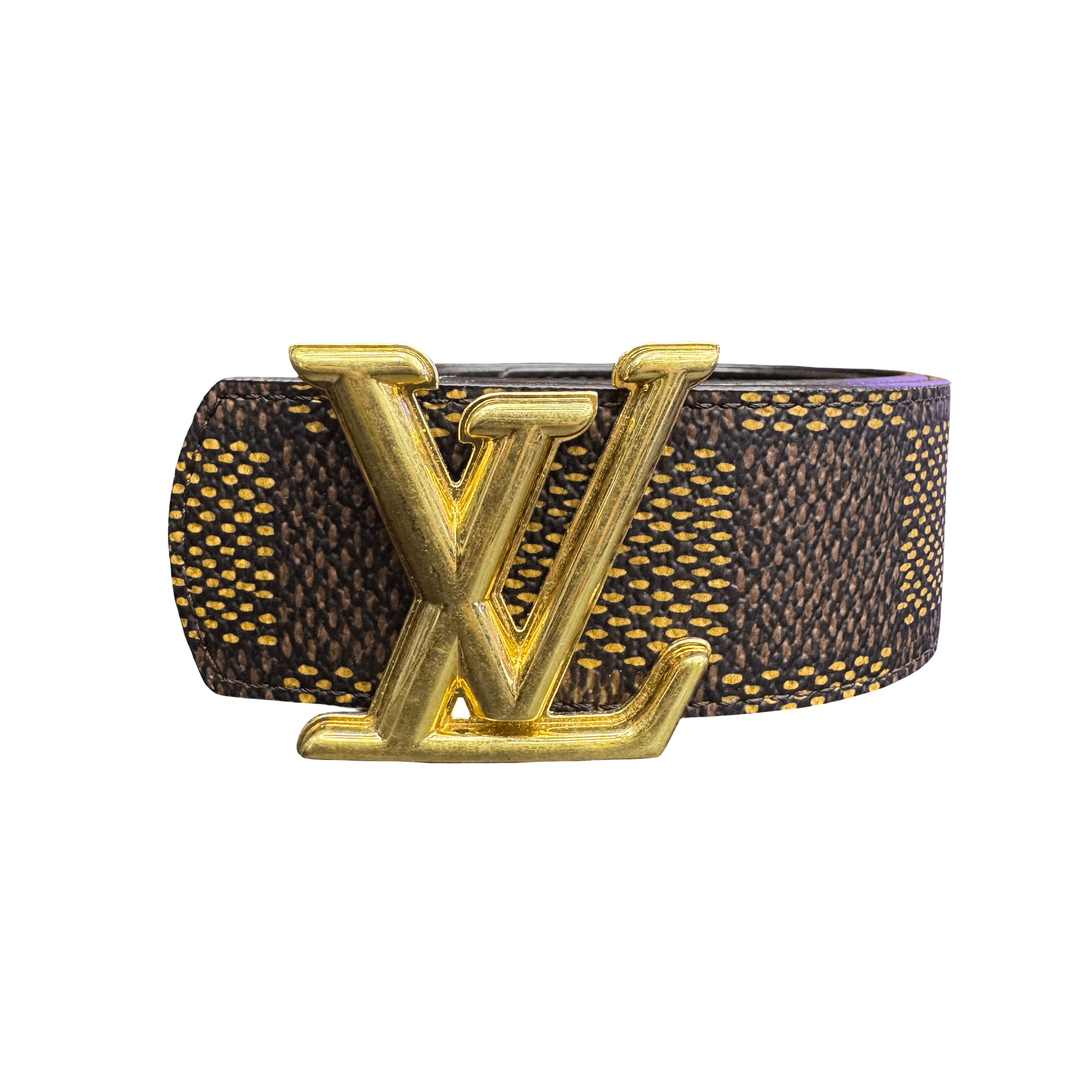 LV Initials Monogram Reversible Belt Brown