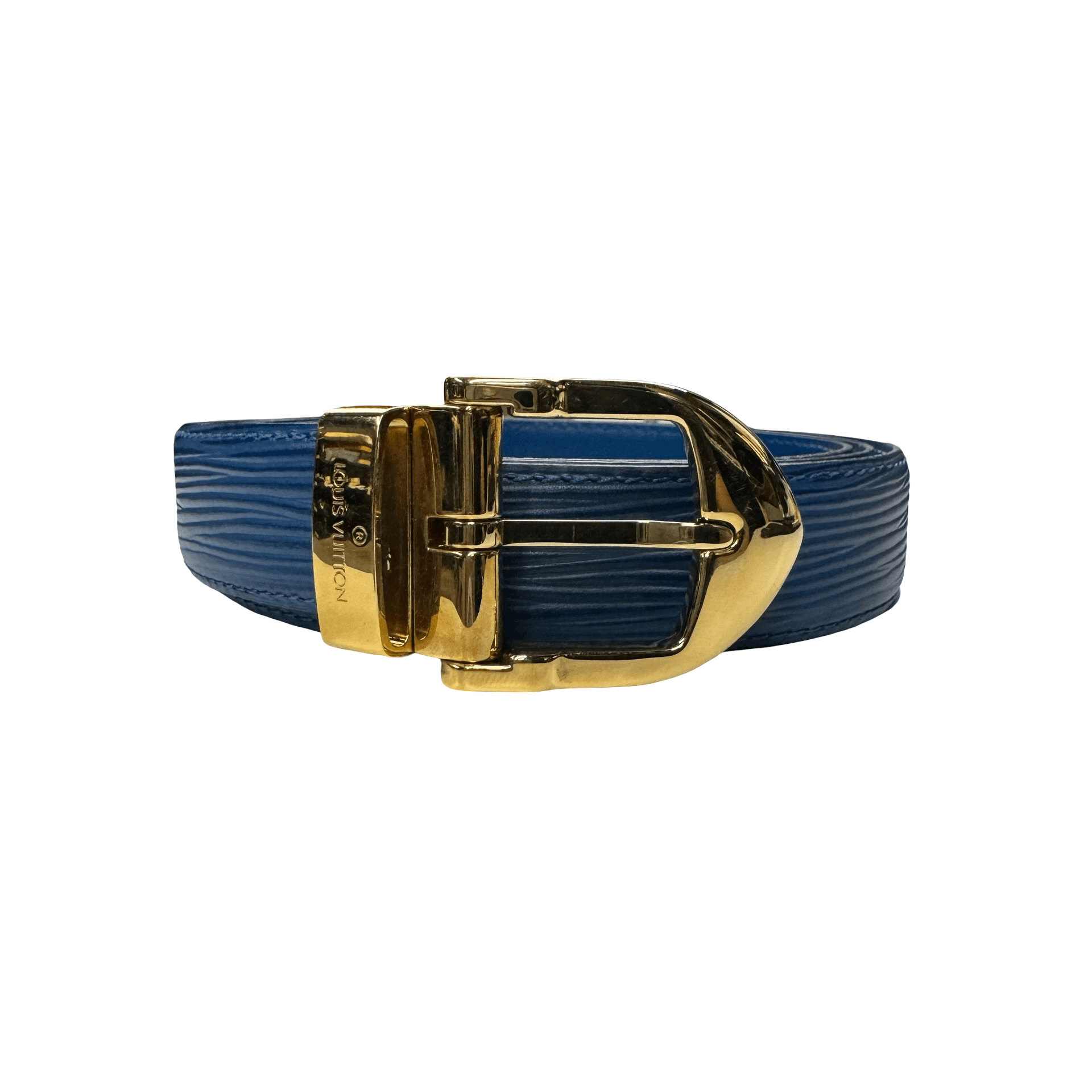 Louis Vuitton Epi Leather Belt Blue