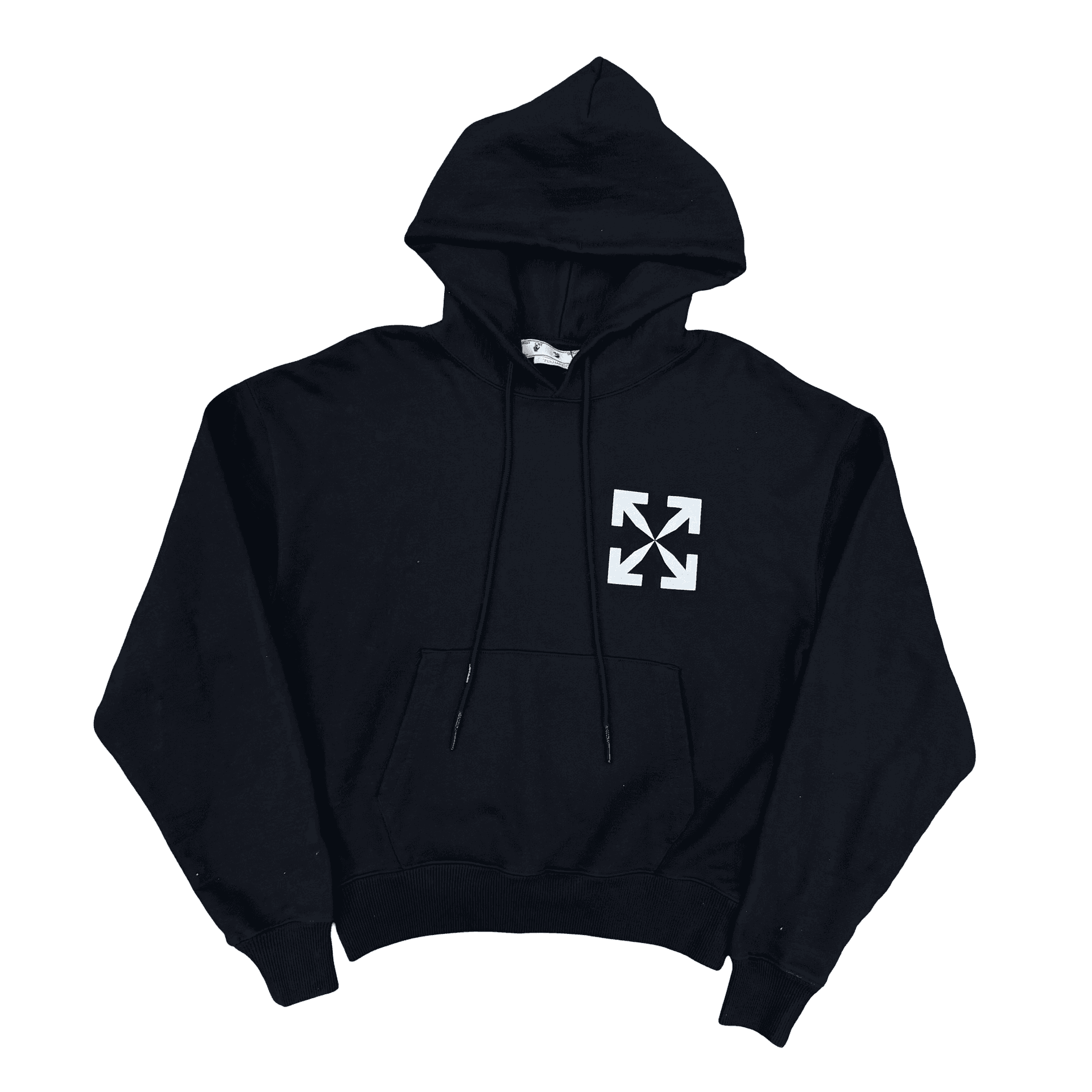Off-White Single Arrows Logo Print Hoodie Black — photo 1 of 2