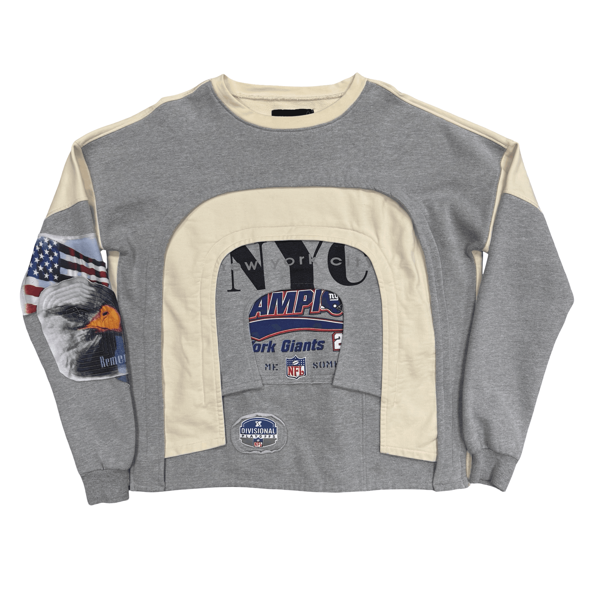 WDW Arched Collage Crewneck Sweater Grey