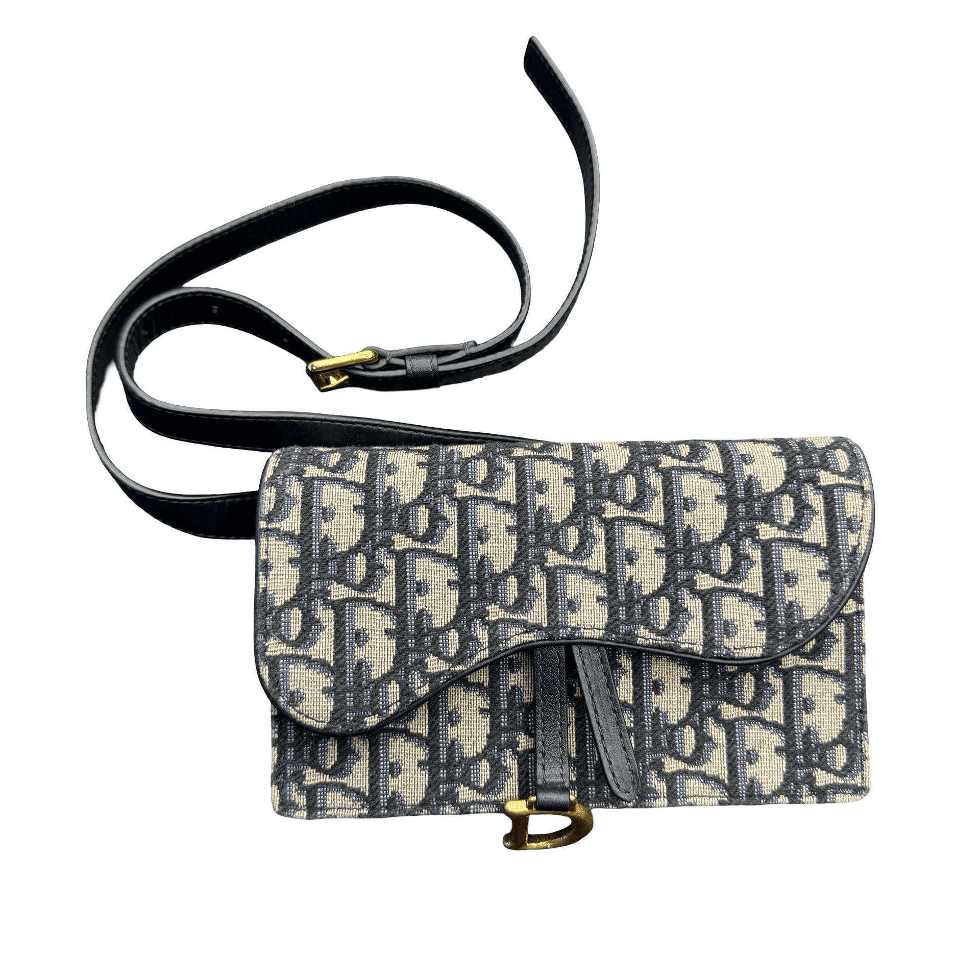 Dior Oblique Jacquard Saddle Pouch