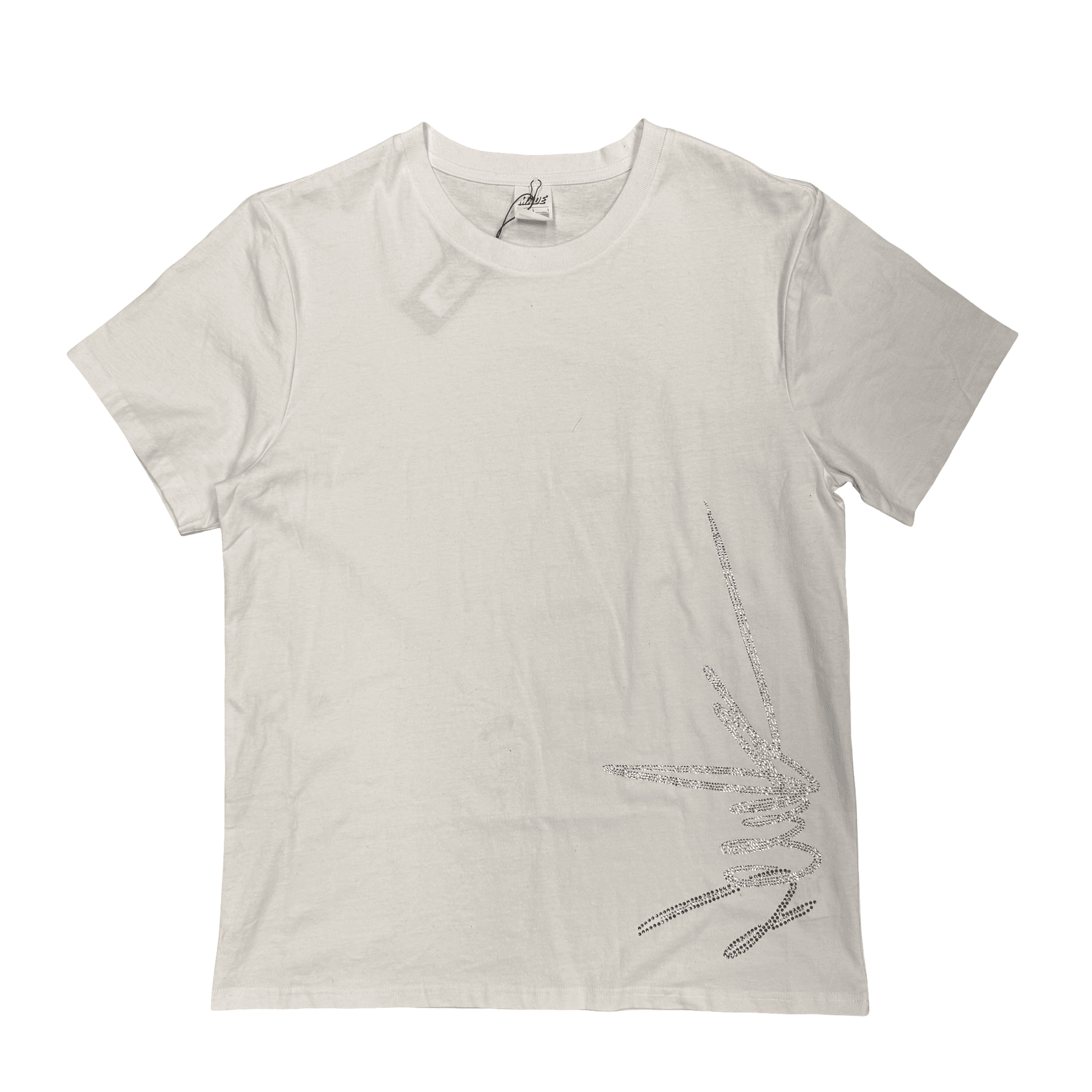 New Yrrk Dark Pink White Crystal Logo T-Shirt White — photo 1 of 2