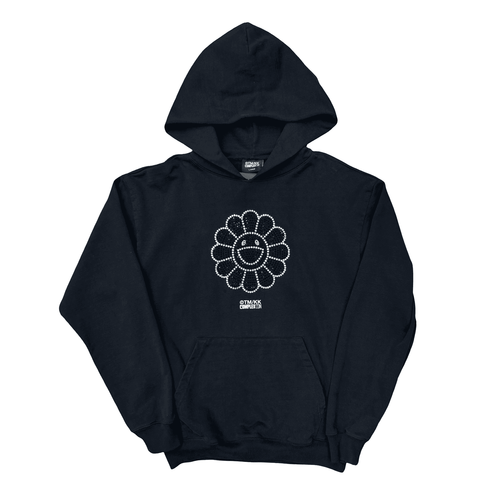 Takashi Murakami ComplexCon Swarovski Crystal Flower Hoodie Black — photo 1 of 2