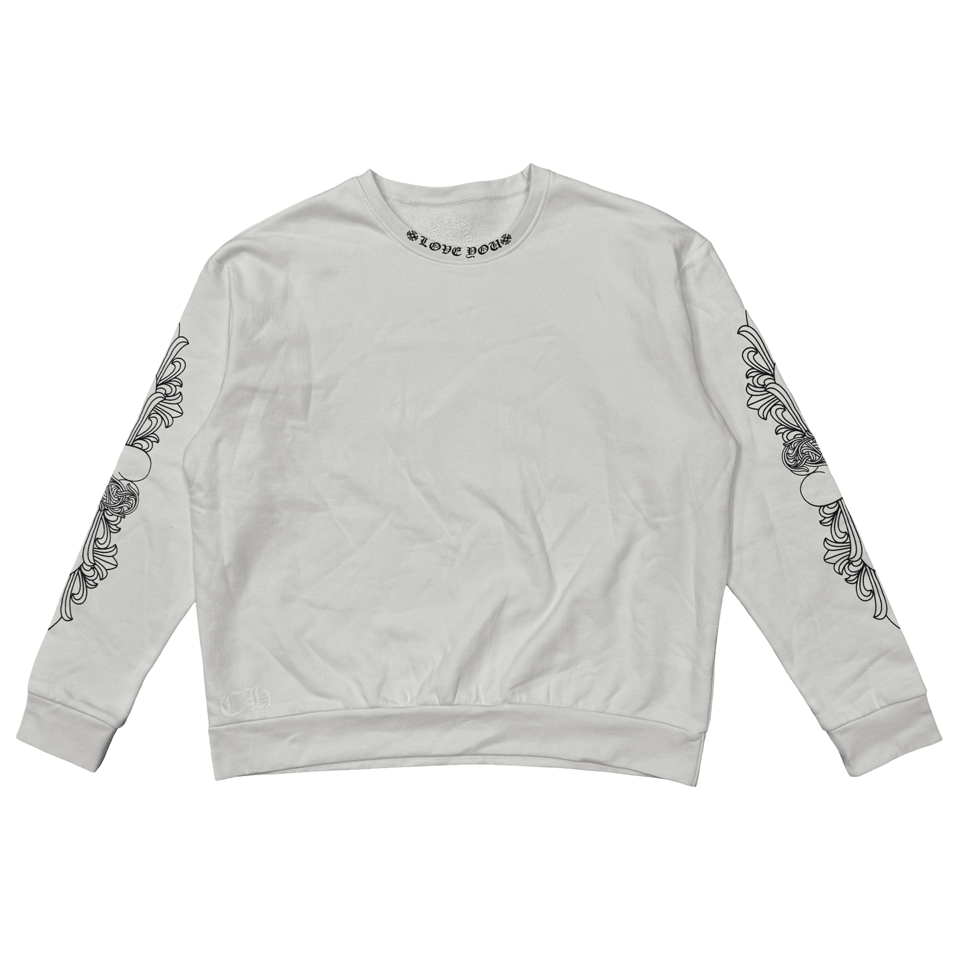 Chrome Hearts Love You Crewneck Sweatshirt White
