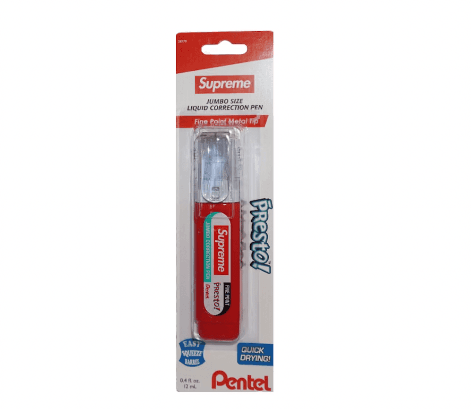 Supreme Pentel Presto Correction Pen Red