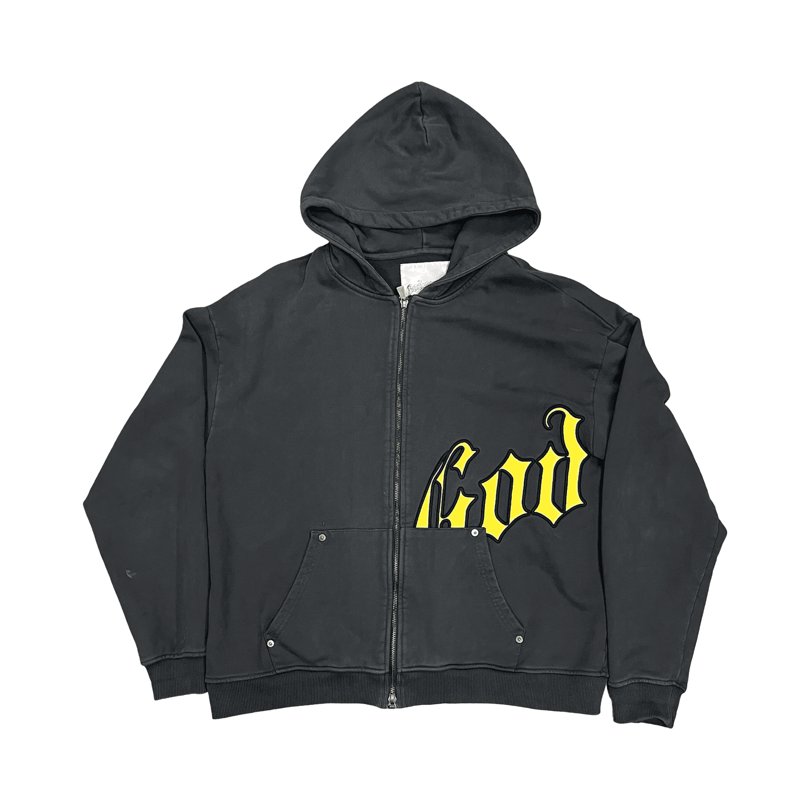 Godspeed OG Logo Zip Up Hoodie Grey/Yellow — photo 1 of 2
