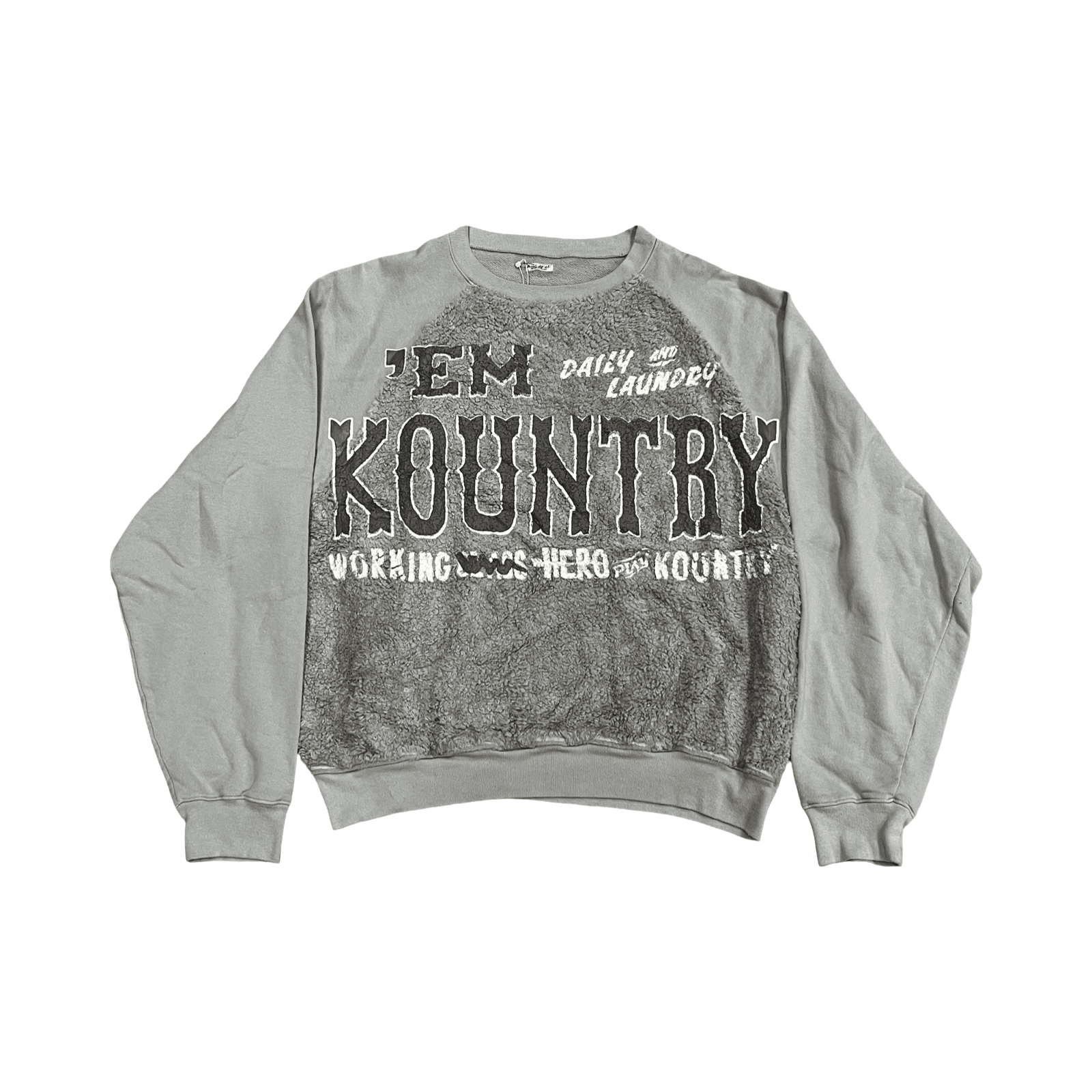 Kapital Fur Grizzly Knit "EM KOUNTRY" Crewneck