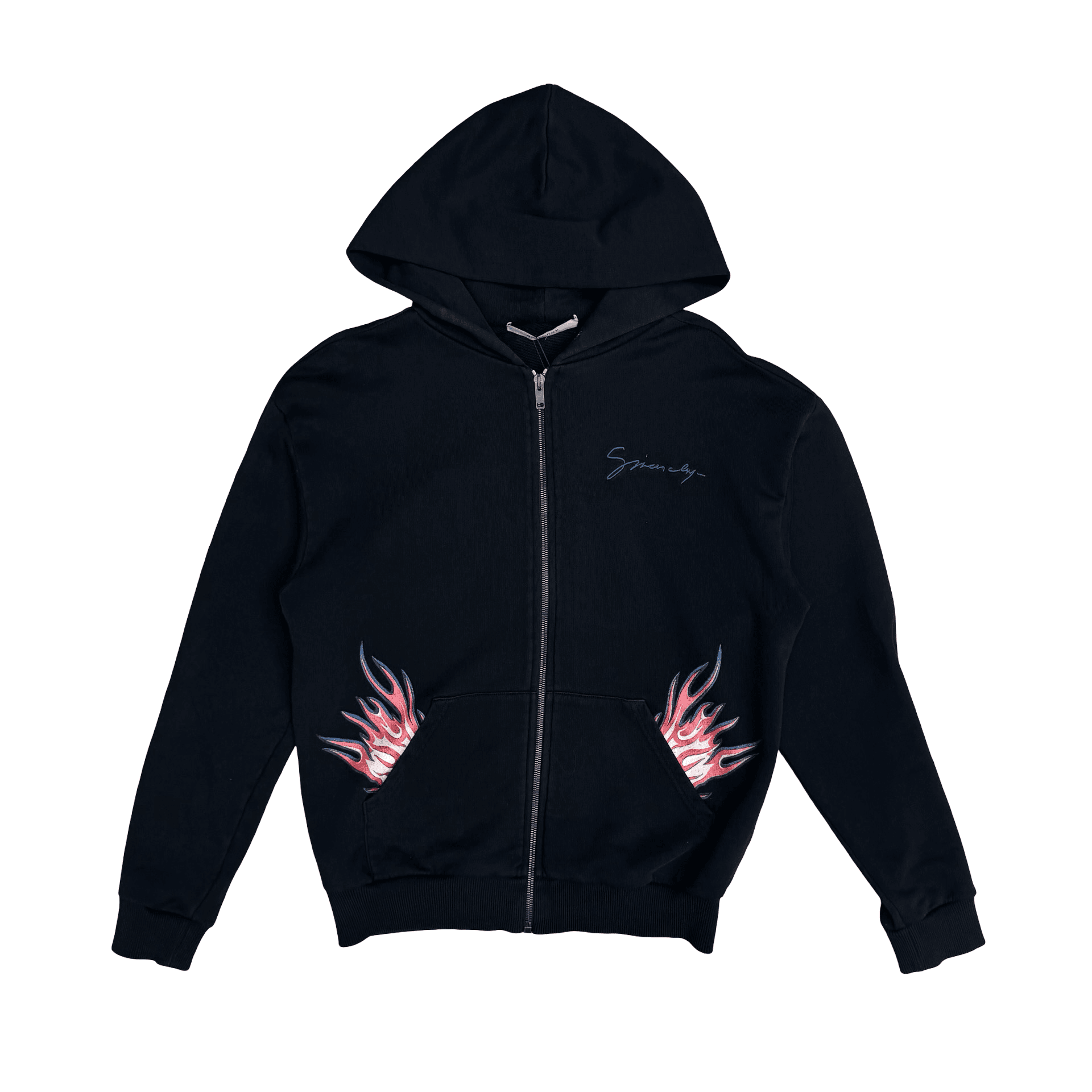 Givenchy Thank Your Lucky Stars Flying Pig Zip Up Hoodie Black — photo 1 of 2