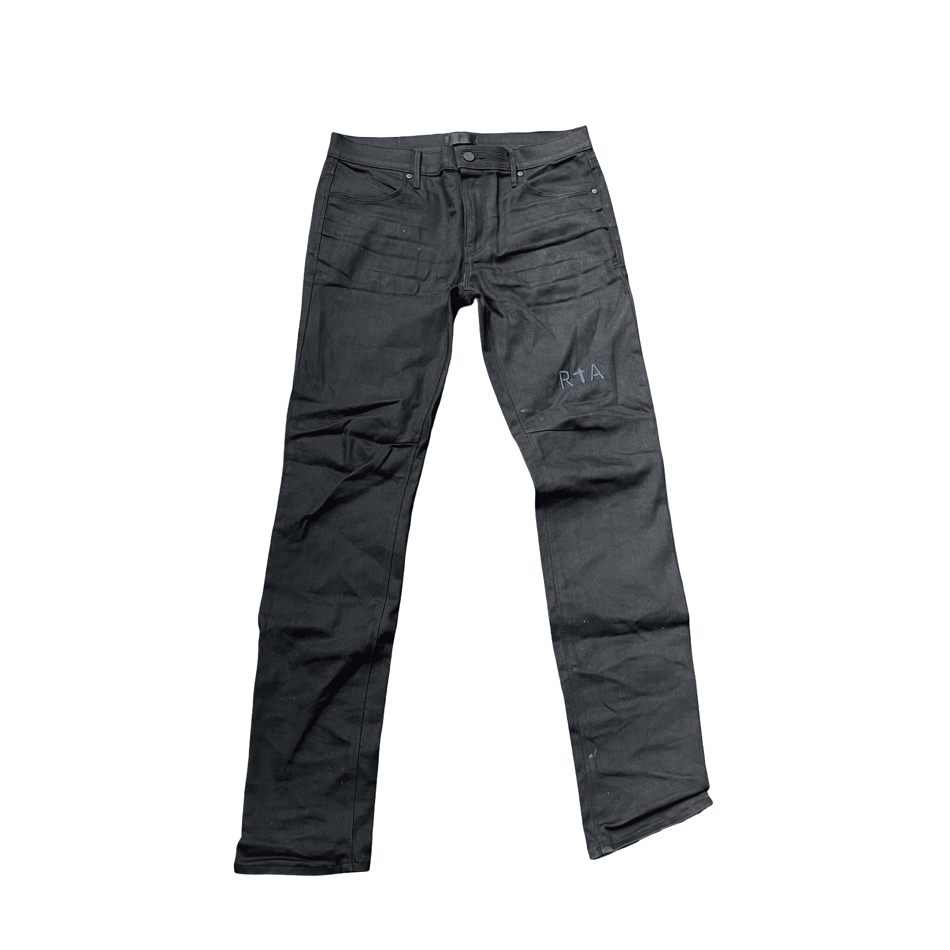 RTA Bryant Black Blue Long Cross Skinny Jeans — photo 1 of 2