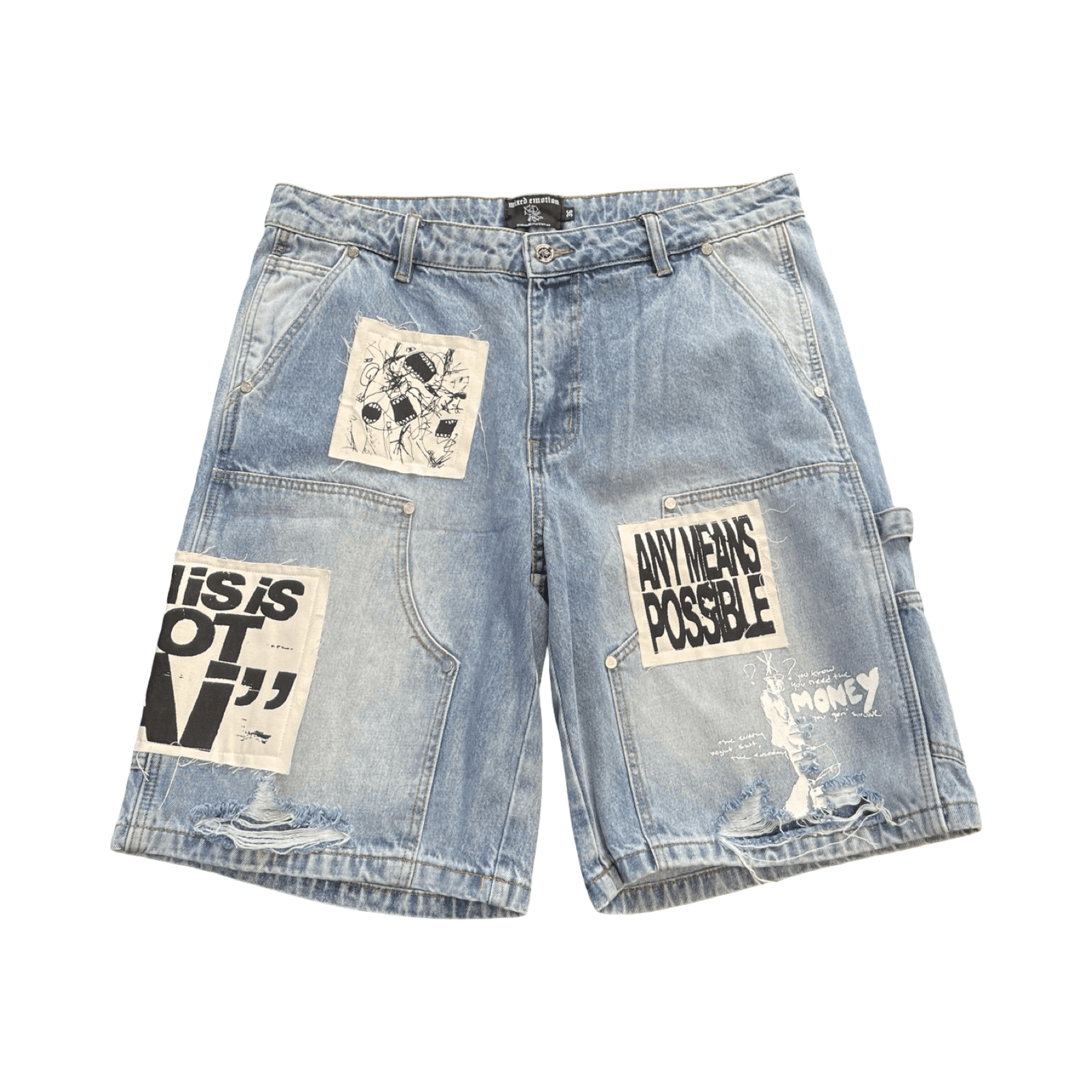 Mixed Emotions AI Jeans Shorts Blue — photo 1 of 2