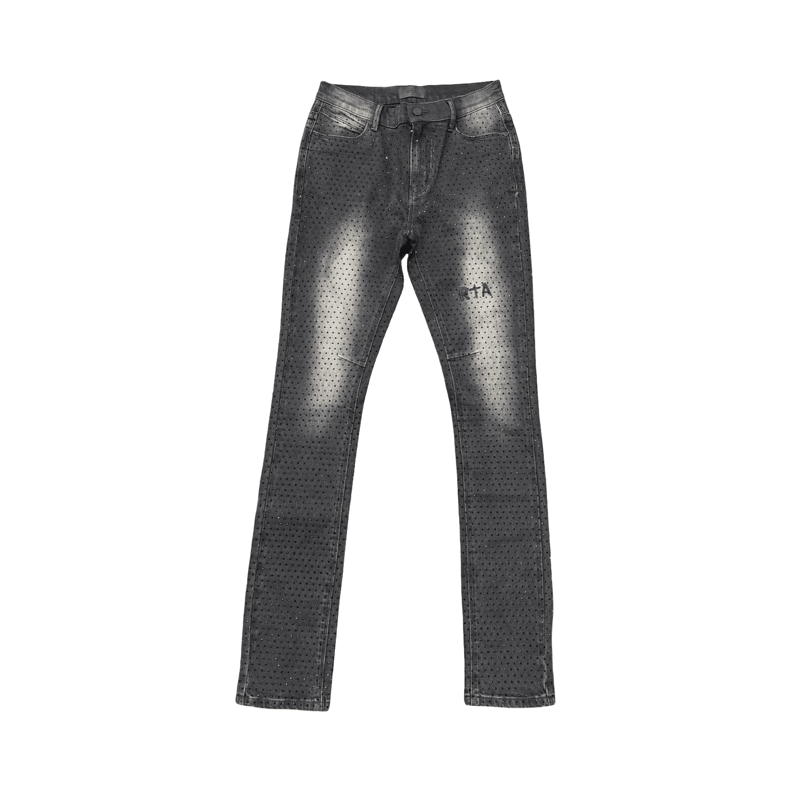 RTA Bryant Skinny Jeans Inkstone Crystal