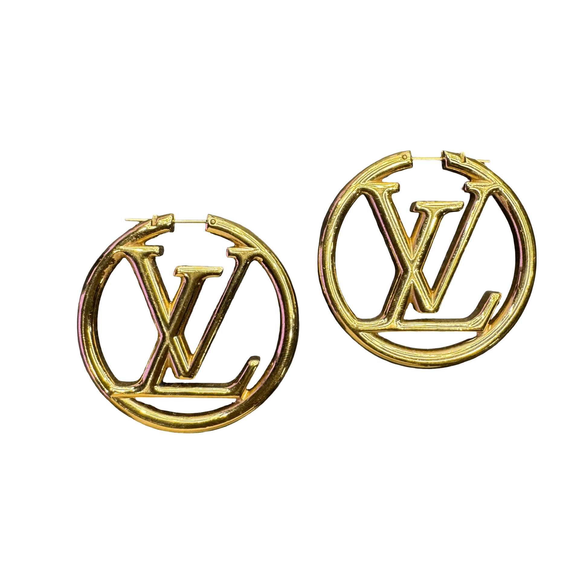 LV Louise Hoop GM Earrings Gold