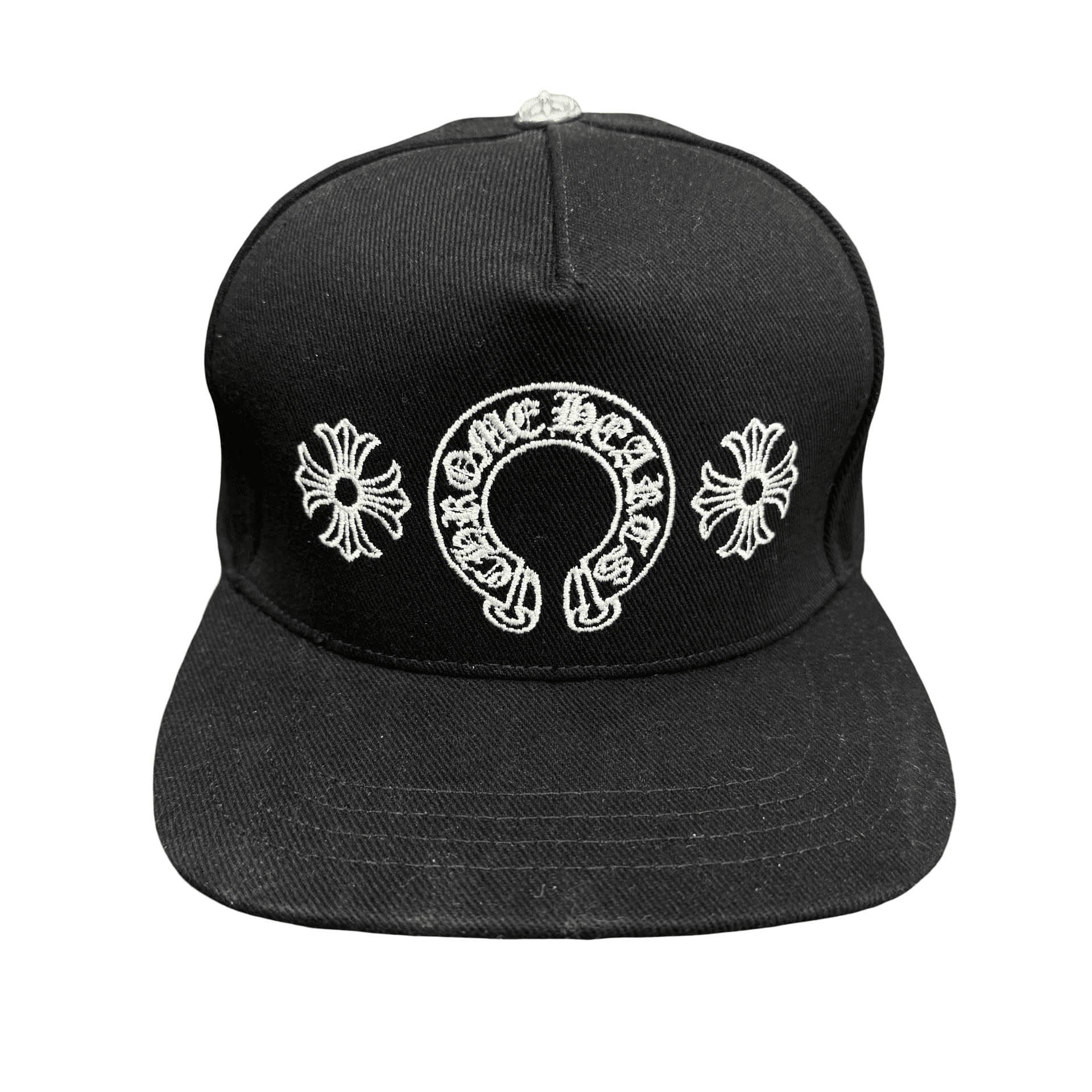 Chrome Hearts Horseshoe Denim Baseball Hat Black