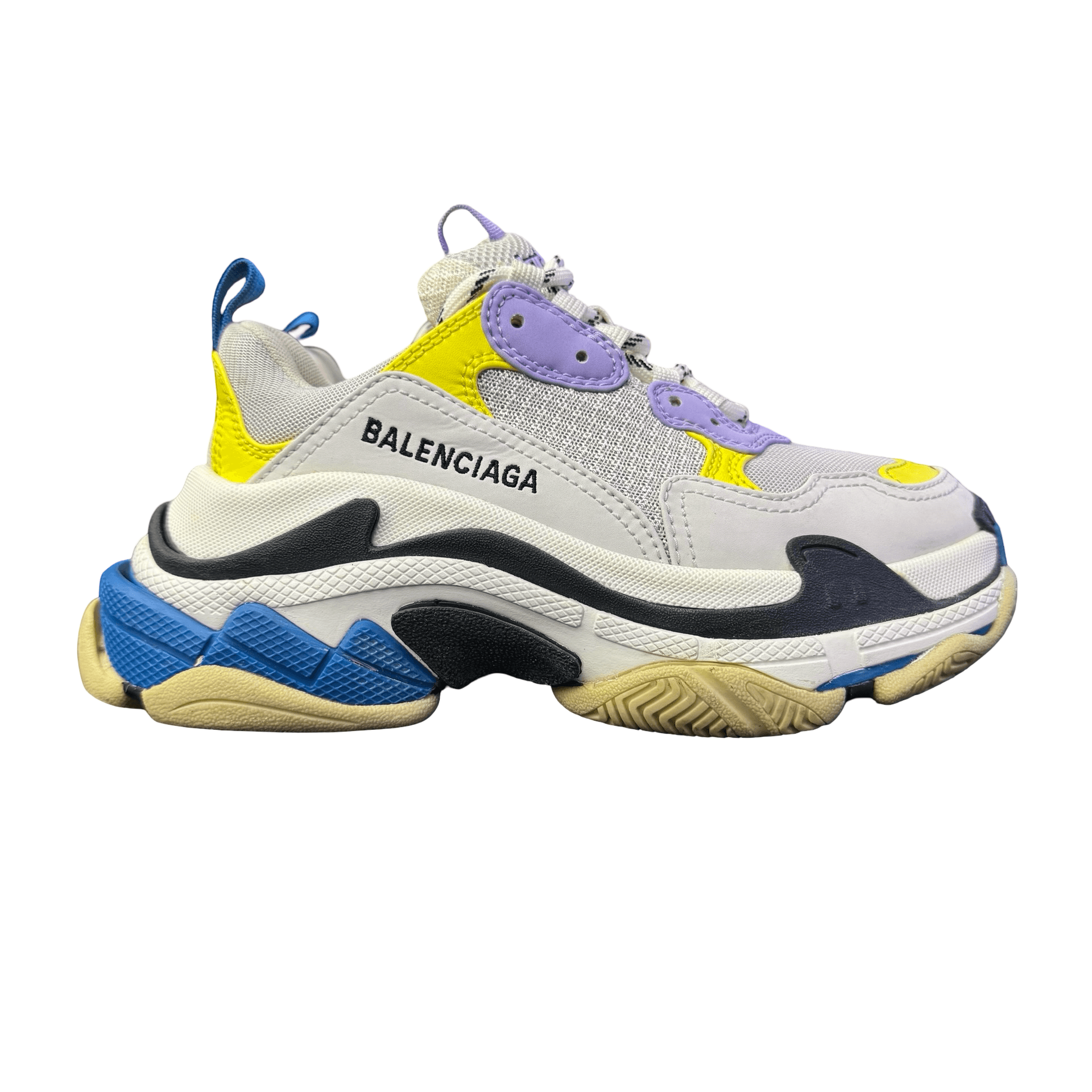 WMNS Balenciaga Triple S Purple Yellow Blue