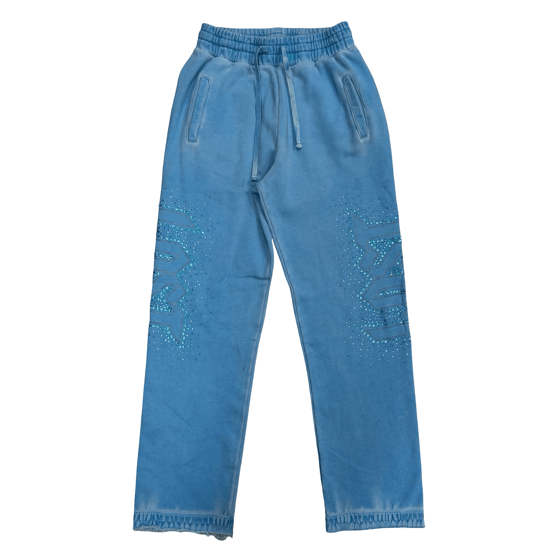 Lost Intricacy Flared Rhinestone Sweatpants Blue — photo 1 of 2