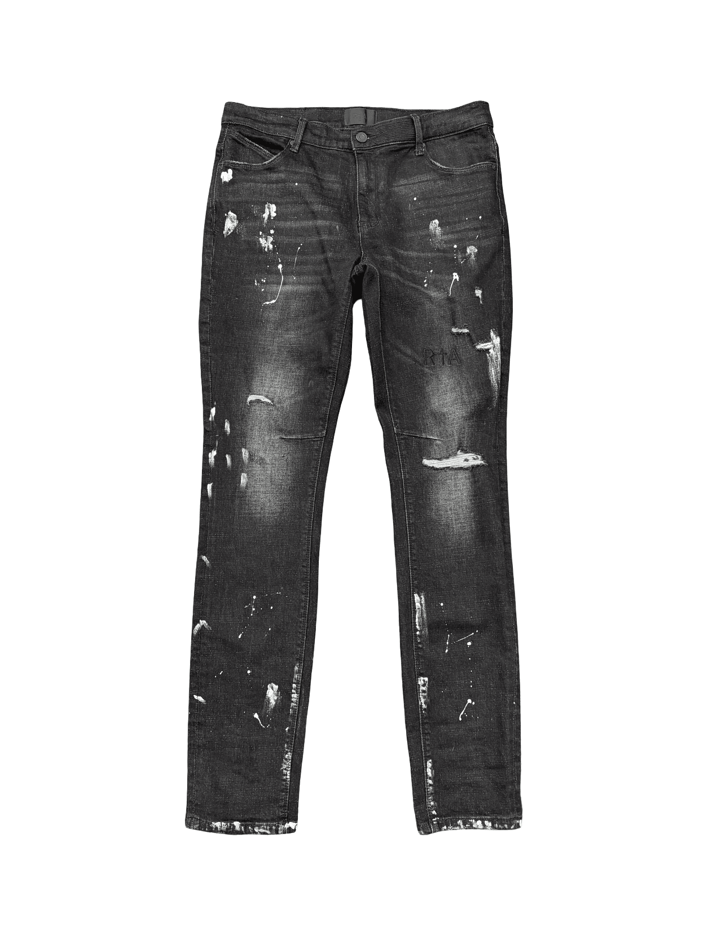 RTA Clayton Paint Splatter Skinny Jeans