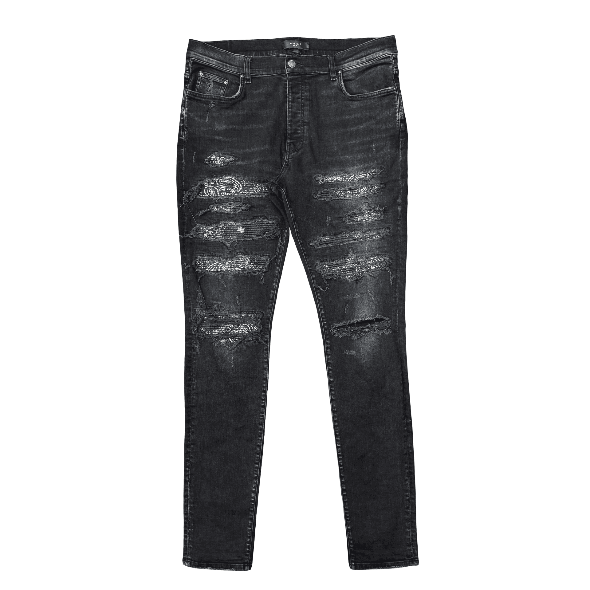 Amiri Bandana Thrasher Jeans Black — photo 1 of 2