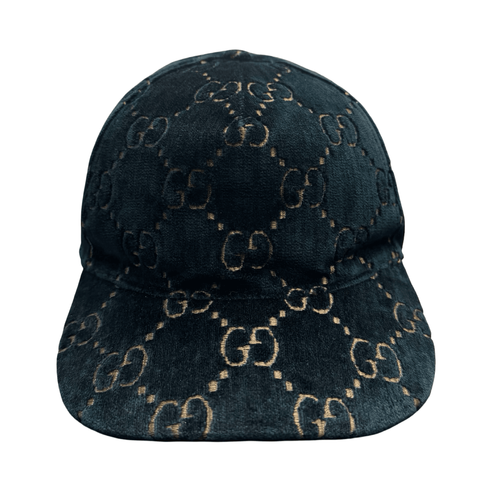 Gucci Velvet GG Monogram Baseball Hat Blue