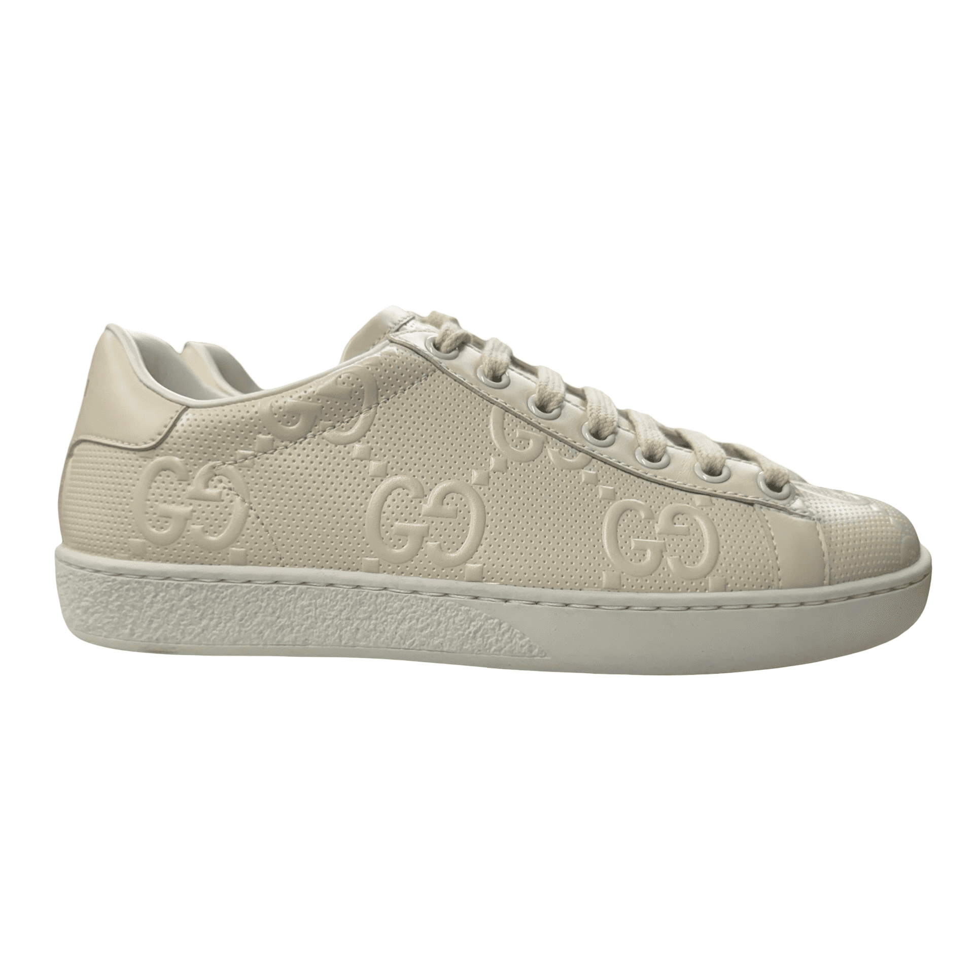 WMNS Gucci Ace Embossed GG Sneaker Cream — photo 1 of 7