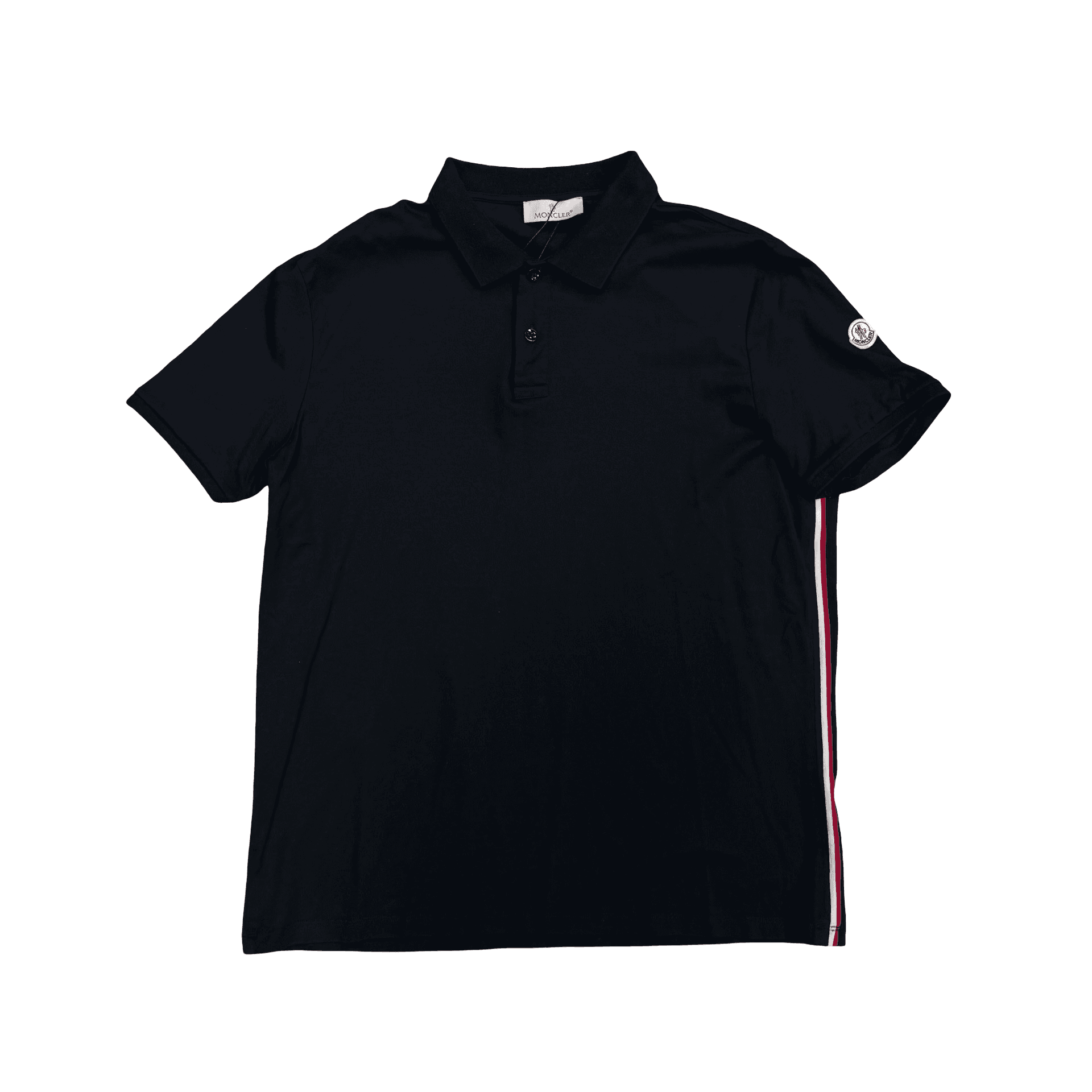 Moncler Side Accent Polo T-Shirt Black — photo 1 of 2