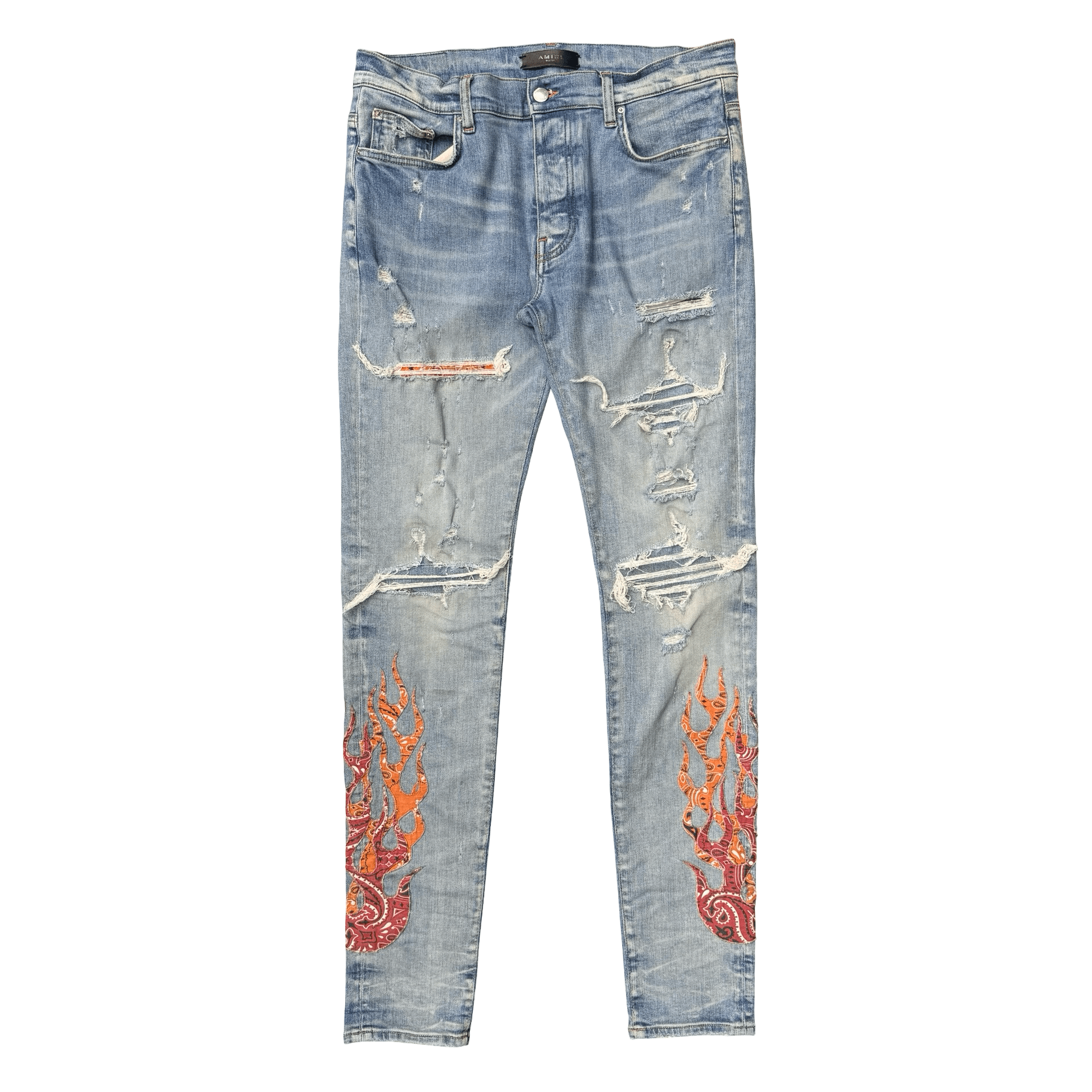 Amiri Bandana Flame Jeans Indigo