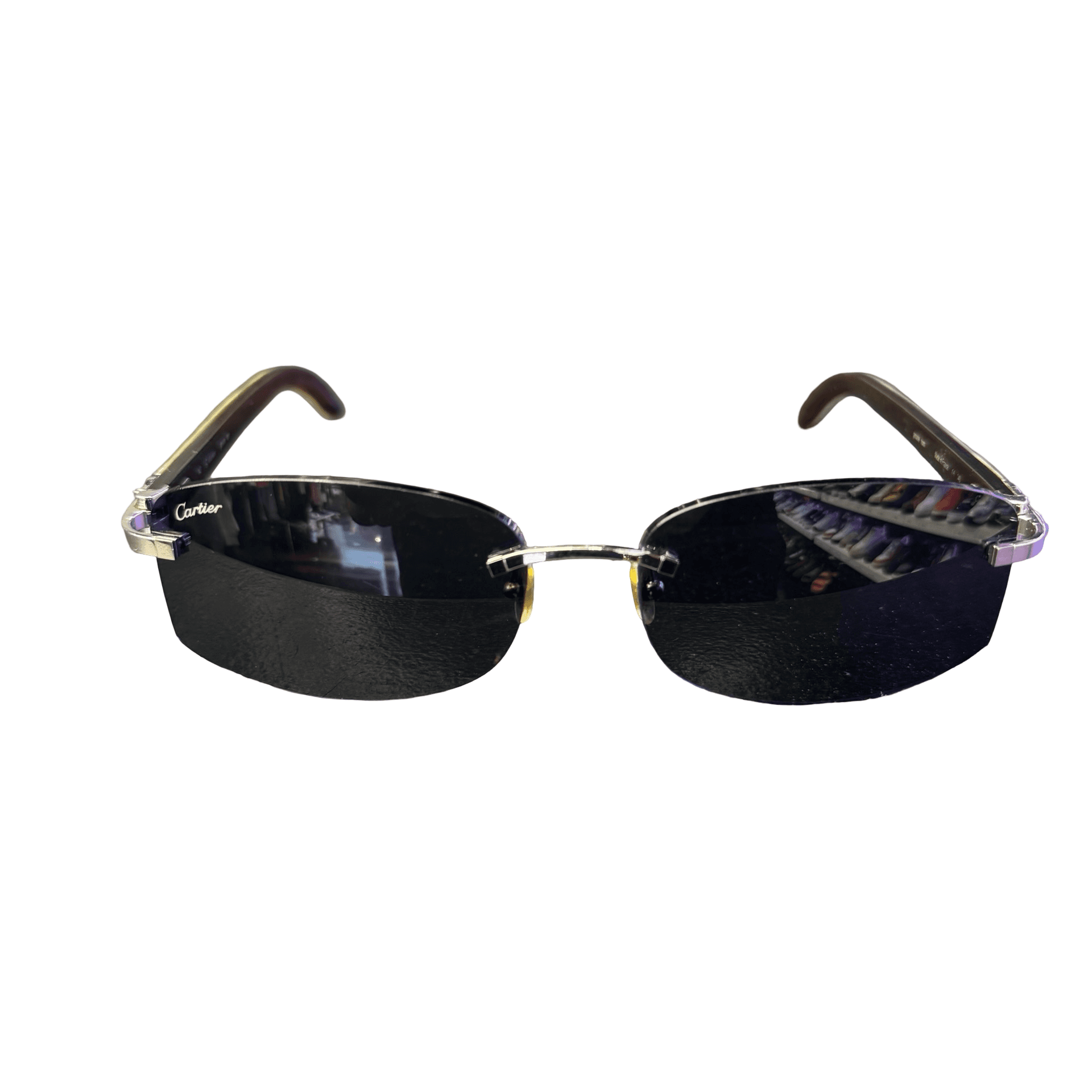 Cartier CT0031RS Sunglasses Silver Light Blue