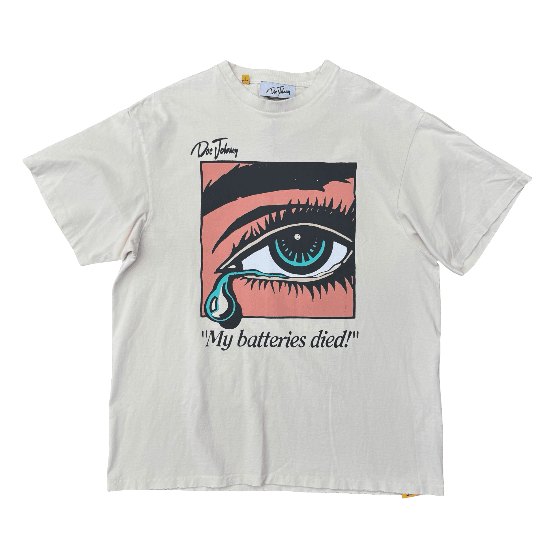 Gallery Dept. "My Batteries Died!" T-Shirt Cream — photo 1 of 2