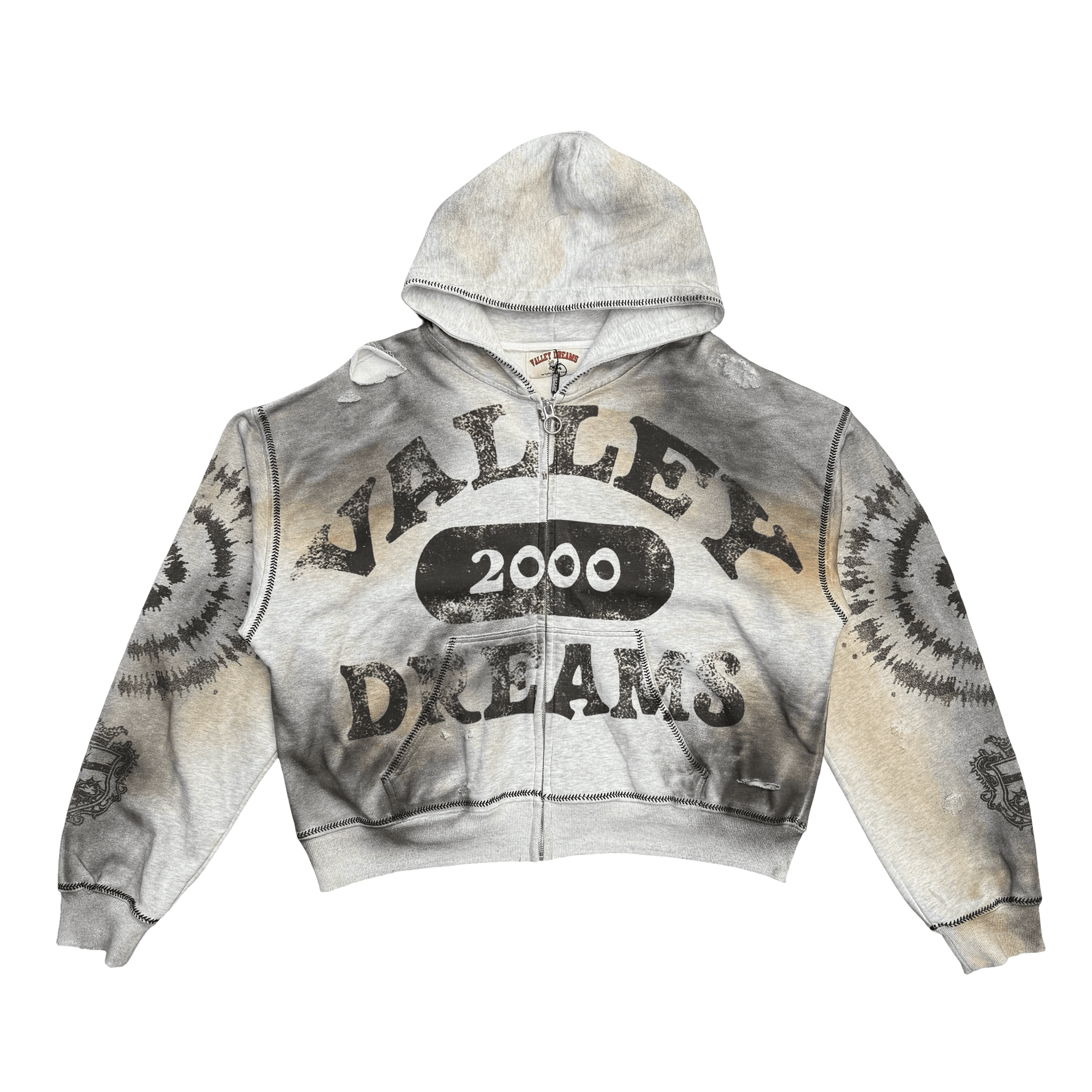 Vale Forever Spiral Zip Up Hoodie Ash Grey — photo 1 of 2