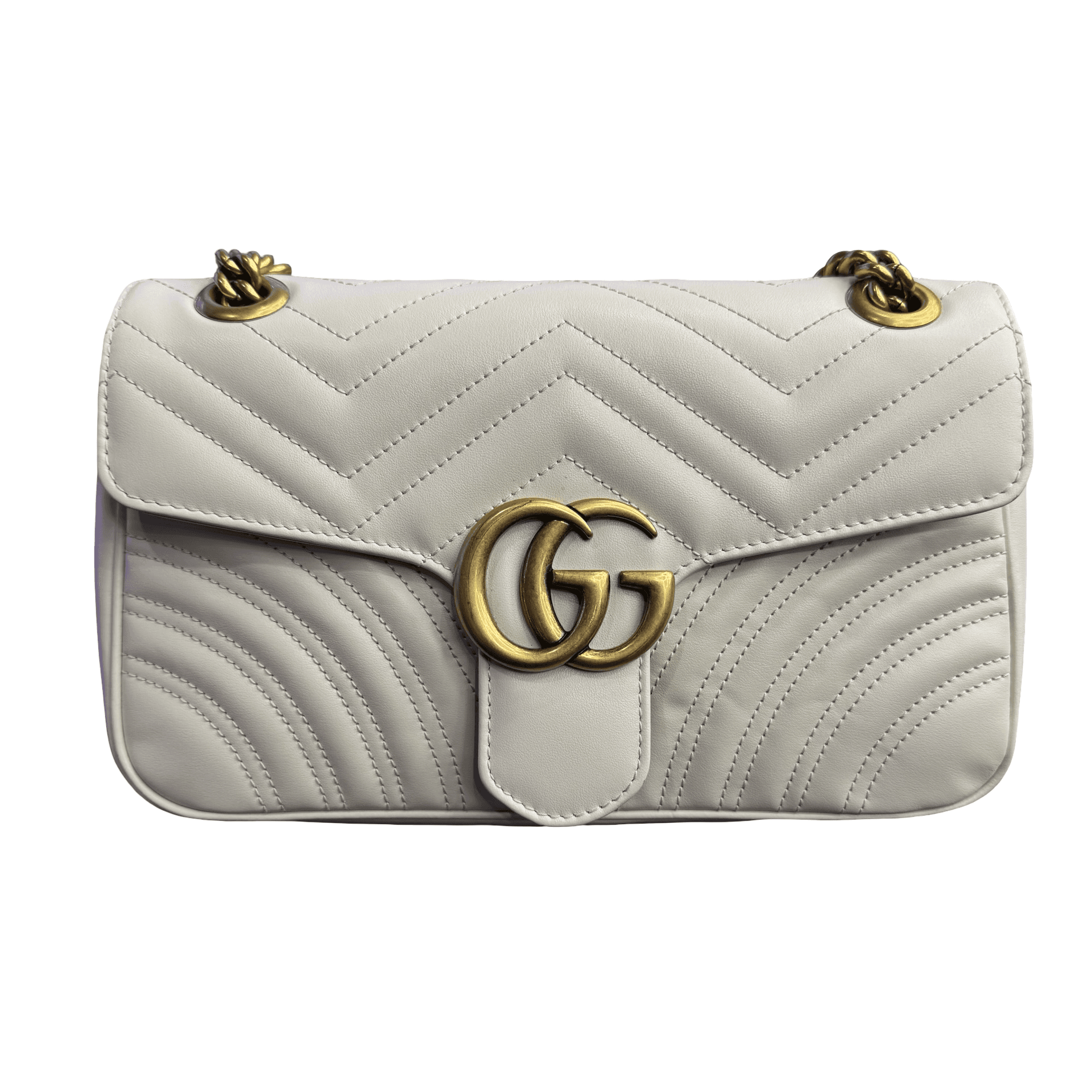 Gucci GG Marmont Small Matelasse White