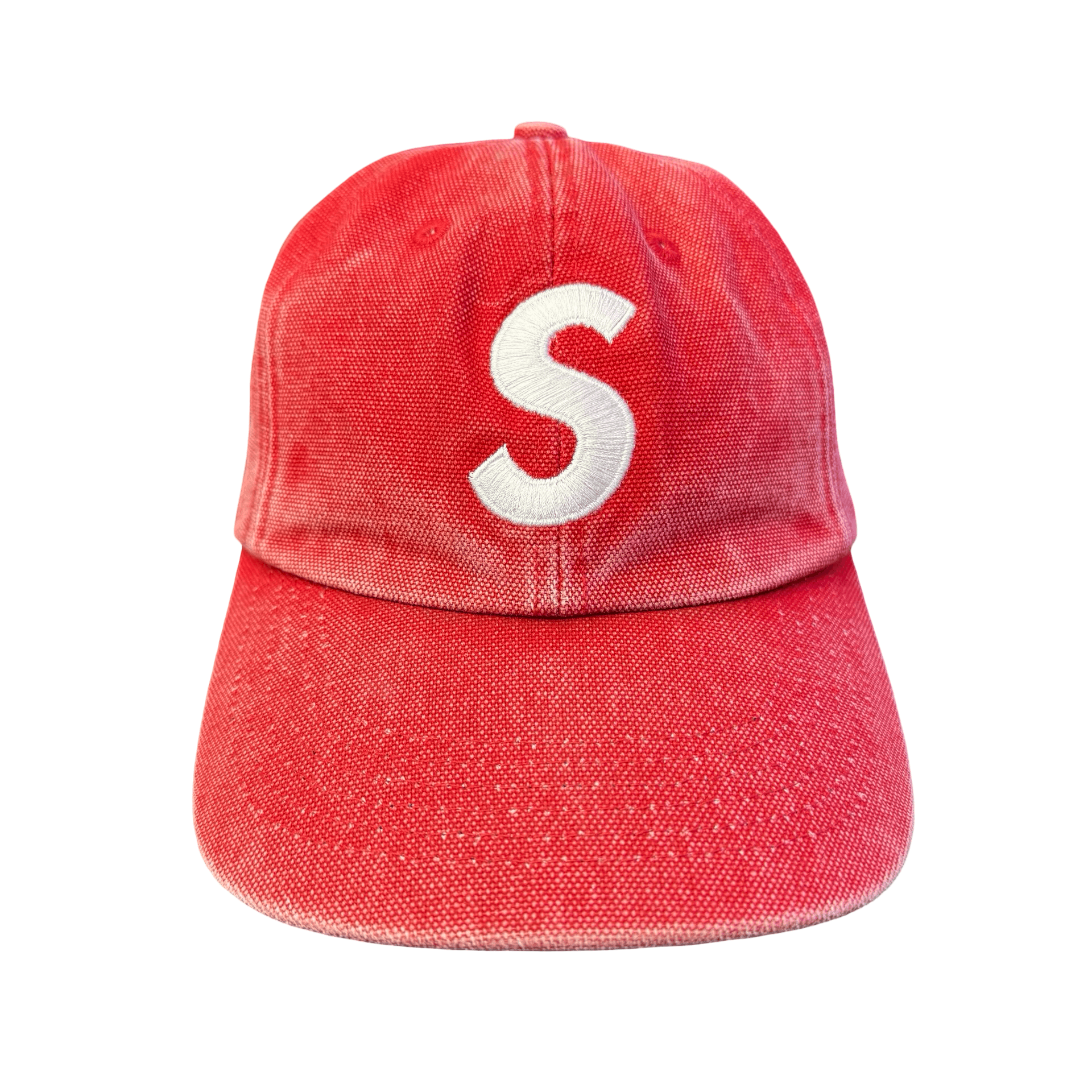 SS26 Supreme Pigment Coated S Logo 6-Panel Cap Red — photo 1 of 4