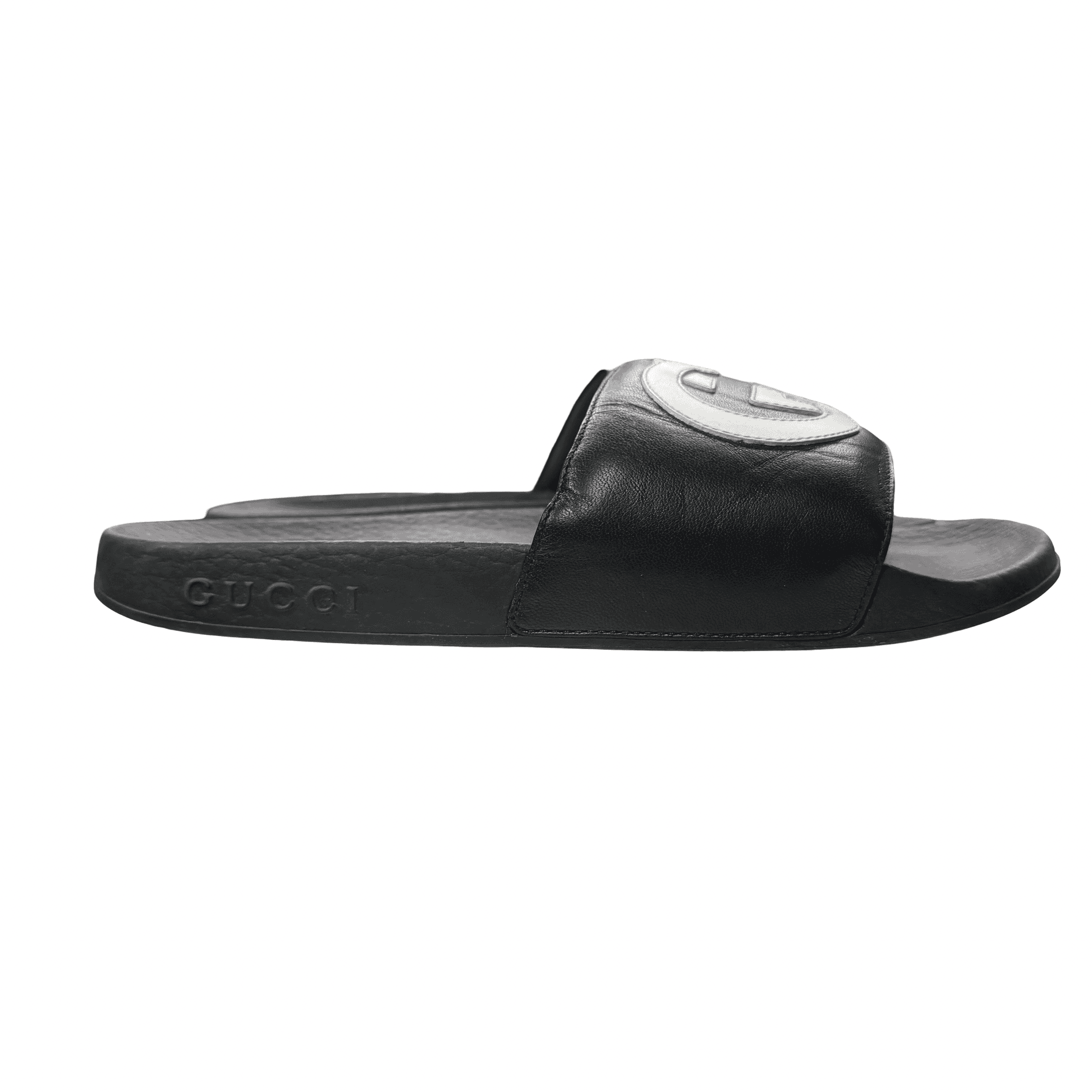Gucci Interlocking G Slides Black White — photo 1 of 7