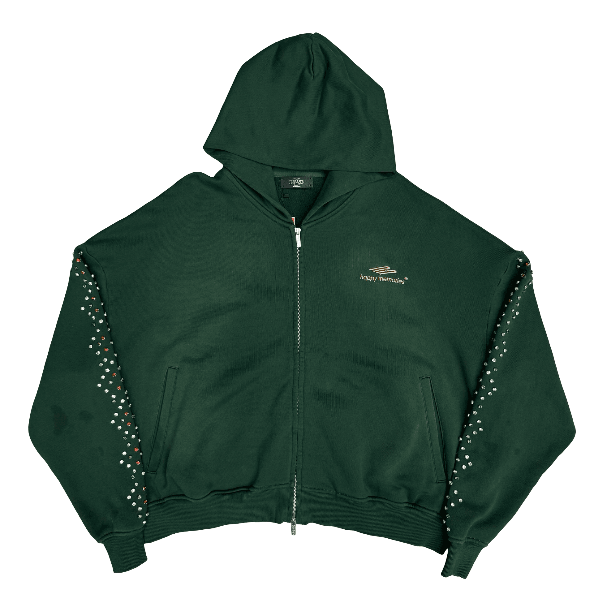 HMDD Crystal Zip Up Hoodie Green Bean — photo 1 of 2