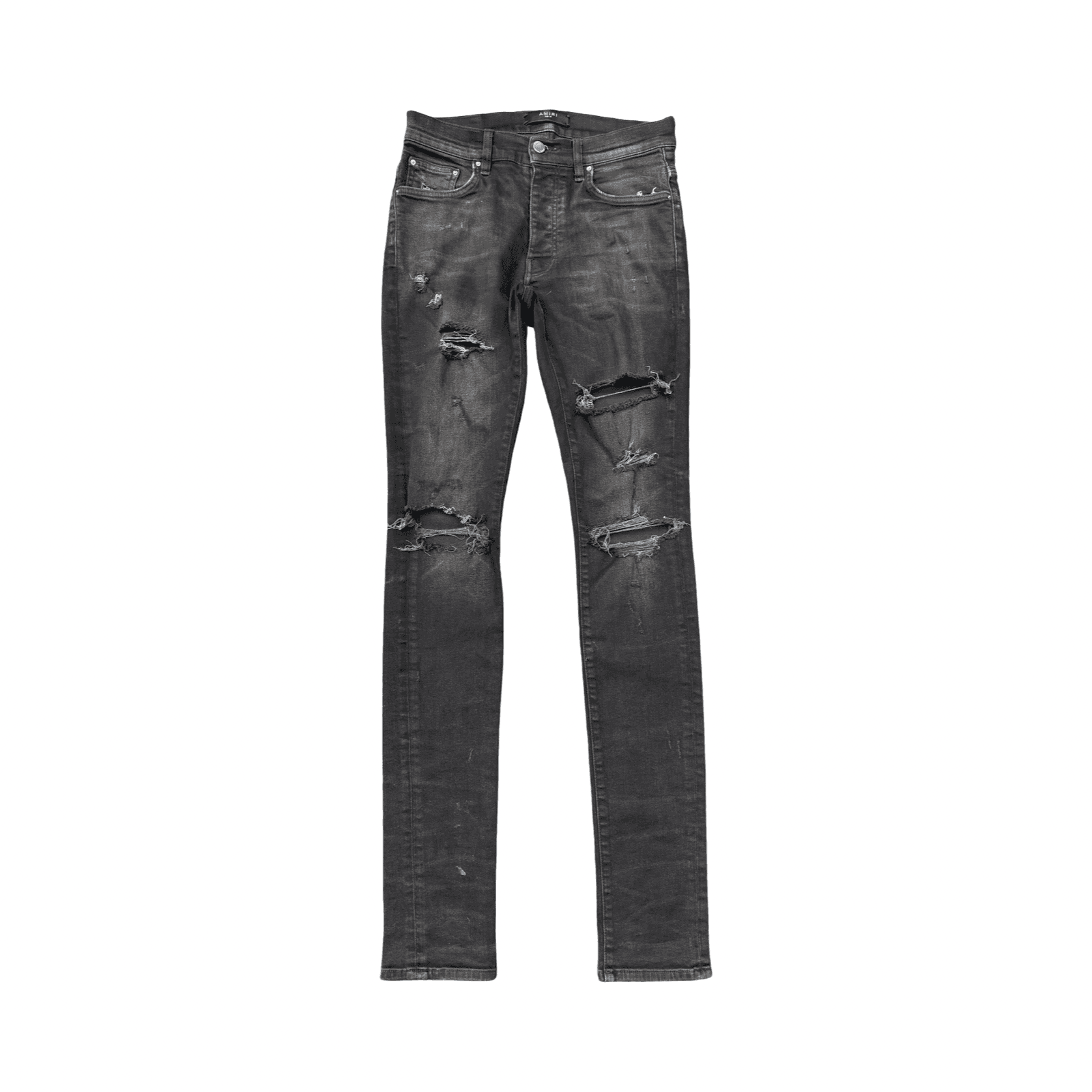 Amiri Aged Black Thrasher Jeans