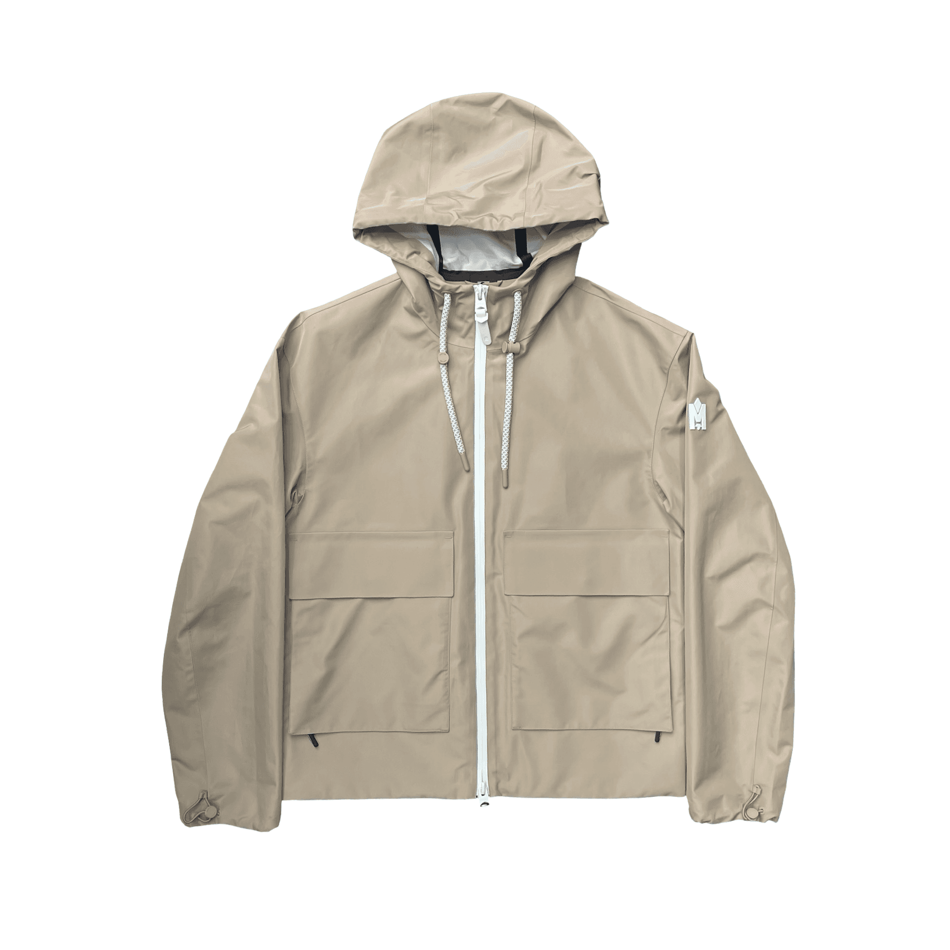 WMNS Mackage Eric Hooded Rain Jacket Light Camel Cream